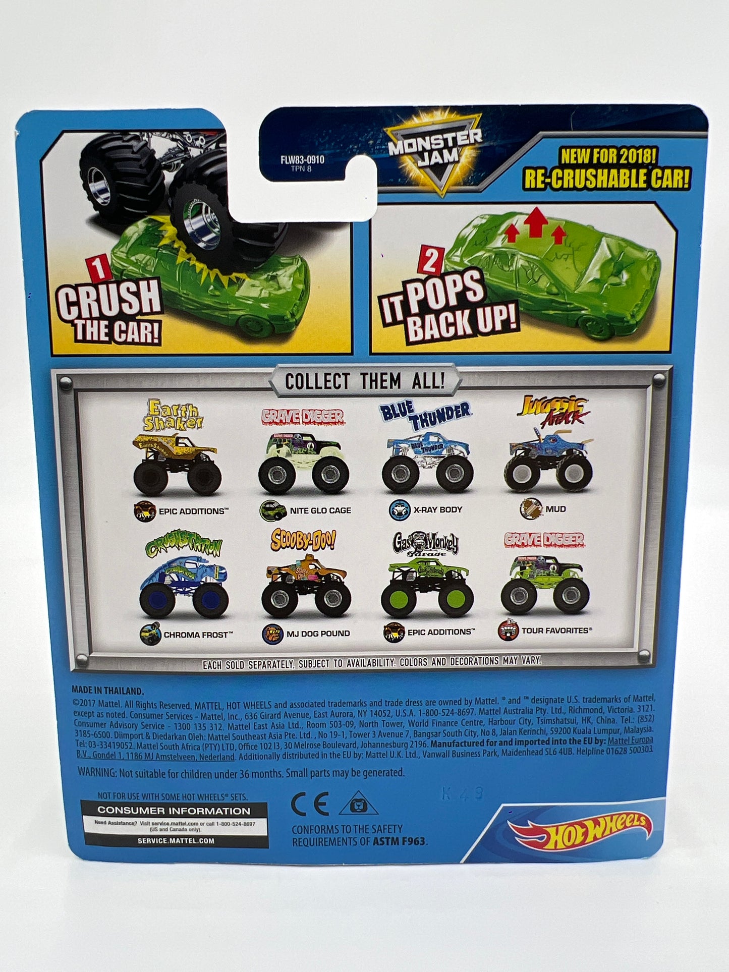 Hot Wheels Monster Jam Epic Auditions #2 Gas Monkey Garage W/Protector