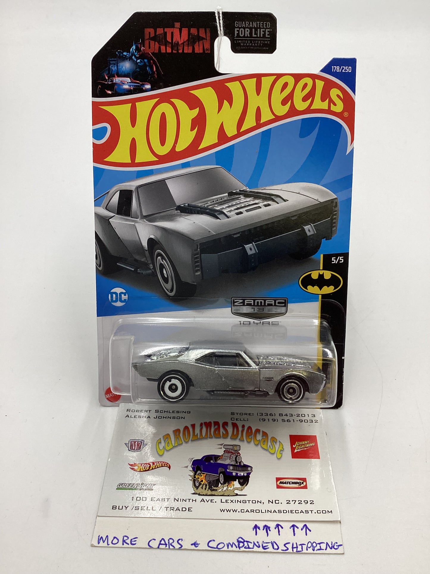 2022 Hot Wheels #178 Zamac 10 Years Batman Batmobile 148H
