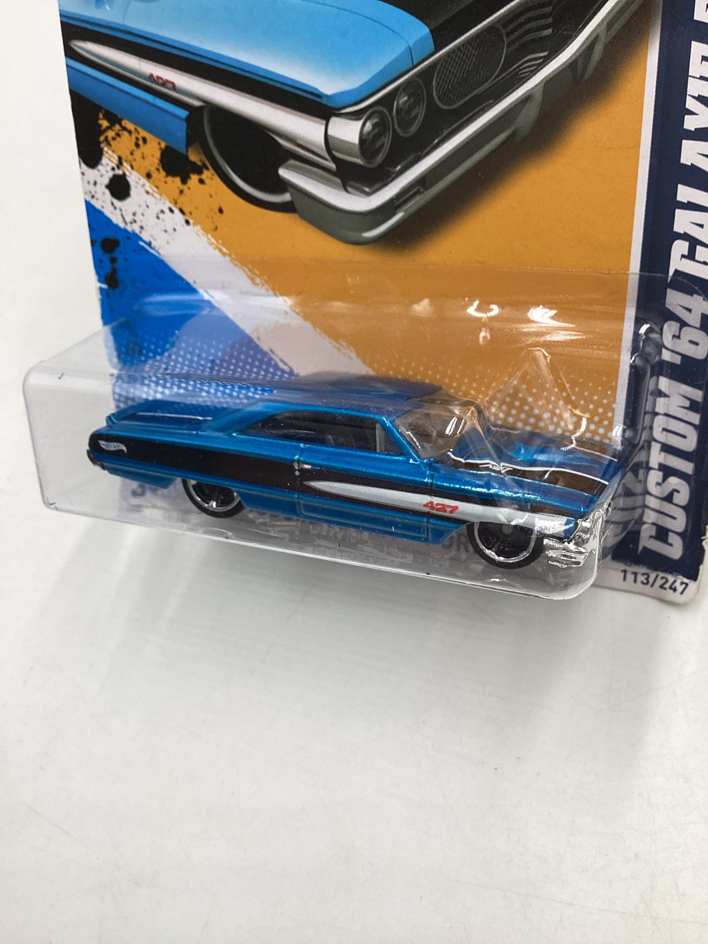 2012 Hot Wheels Muscle Mania Ford #113 Custom 64 Galaxie 500 Blue 24D