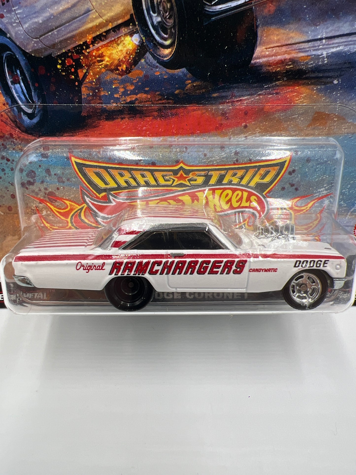 Hot Wheels Premium Drag Strip Demons #1 65 Dodge Coronet White 242G