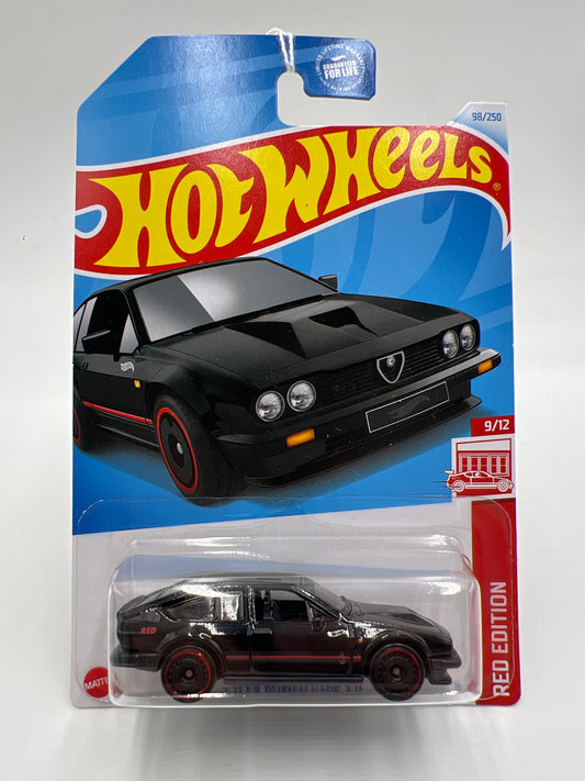 2024 Hot Wheels Target Exclusive Red Edition #98 Alfa Romeo GTV6 3.0 Black see description 148G