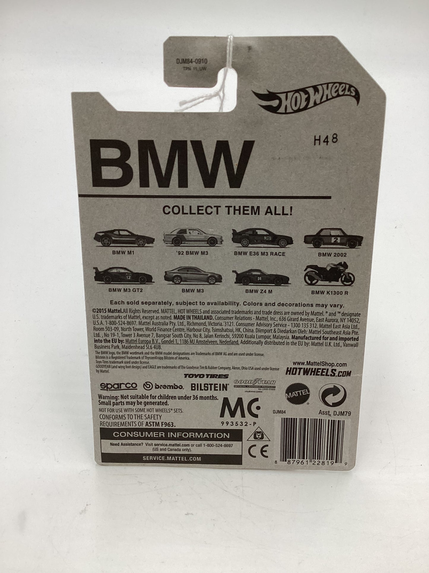 Hot Wheels BMW Series #5 BMW M3 GT2 Blue Walmart Exclusive 152D