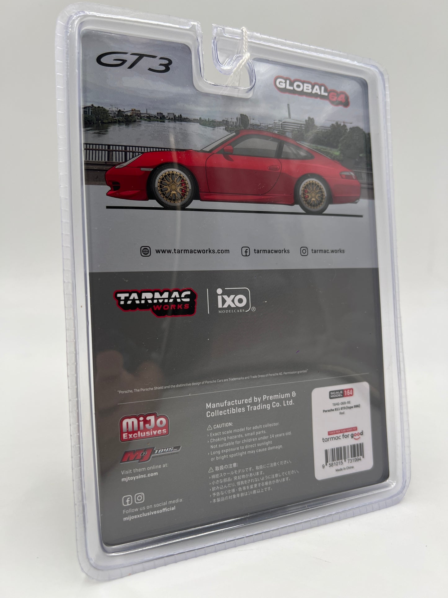Tarmac Works x IXO Models Mijo Exclusives CHASE Porsche 911 GT3 Type 996 Red Chrome