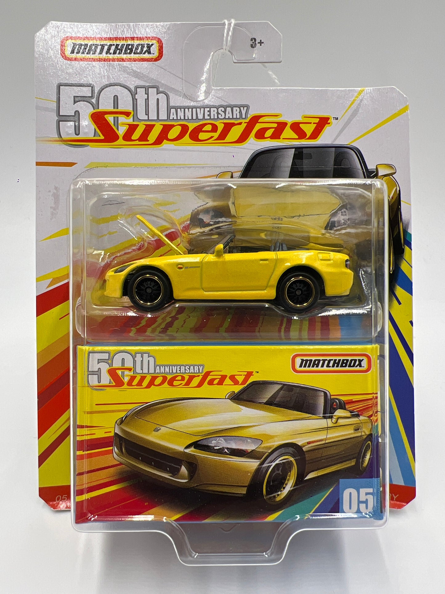 Matchbox 50th Anniversary Superfast #5 04 Honda S2000 Yellow 173D