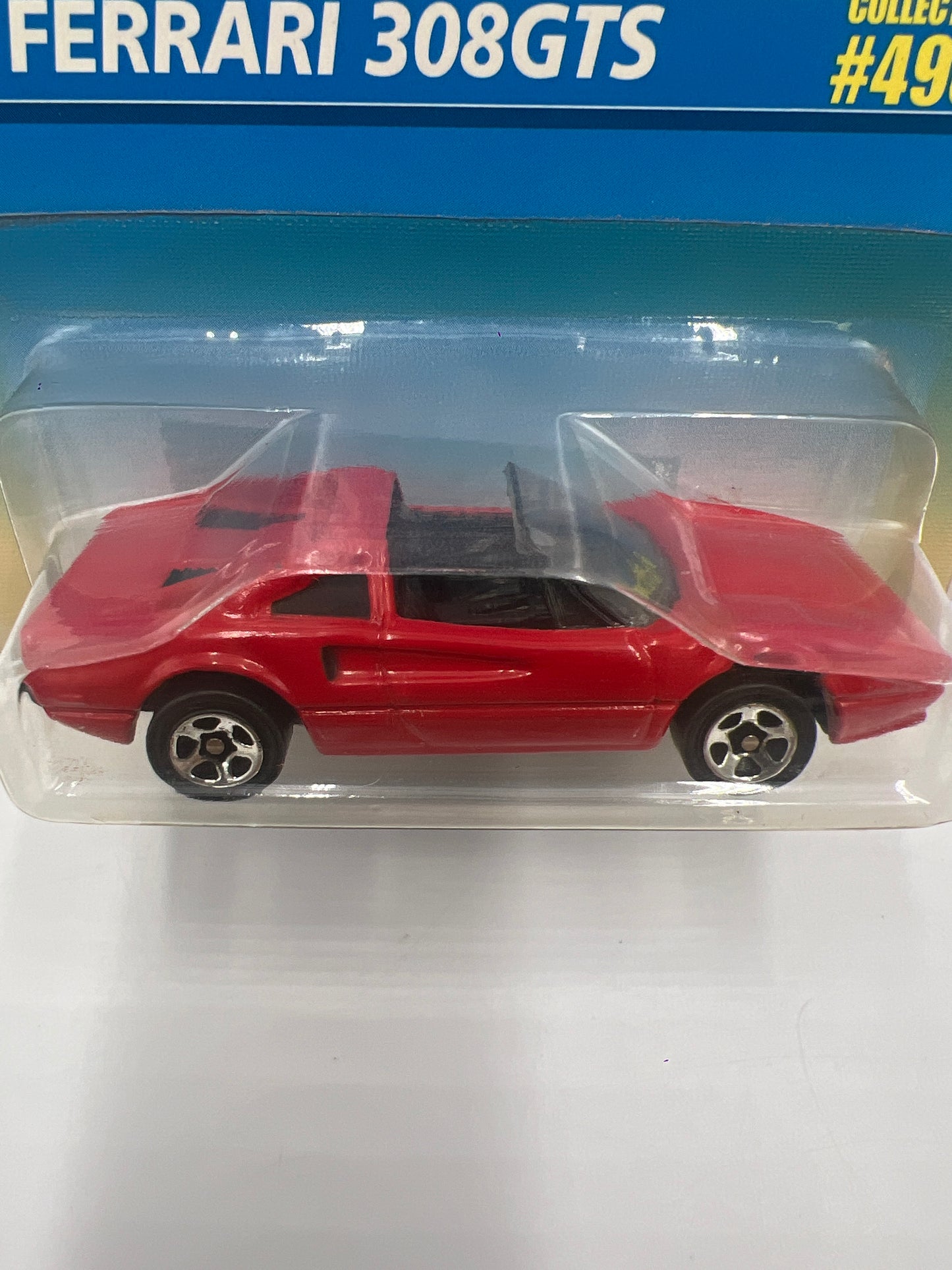 1996 Hot Wheels #496 Ferrari 308GTS Red *Yellowed Blister*