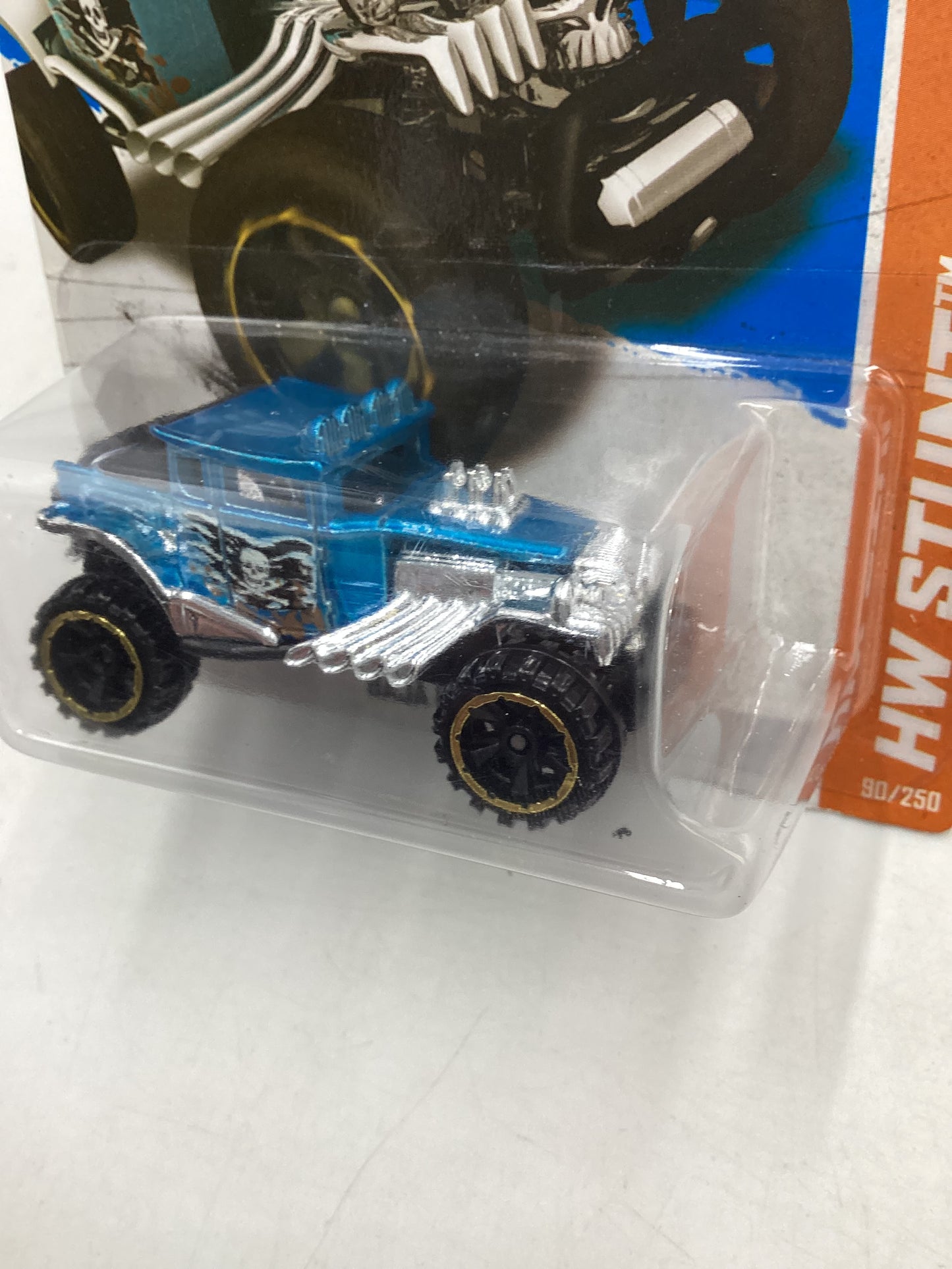 2013 Hot Wheels #90 Baja Bone Shaker Blue Black wheels 42C