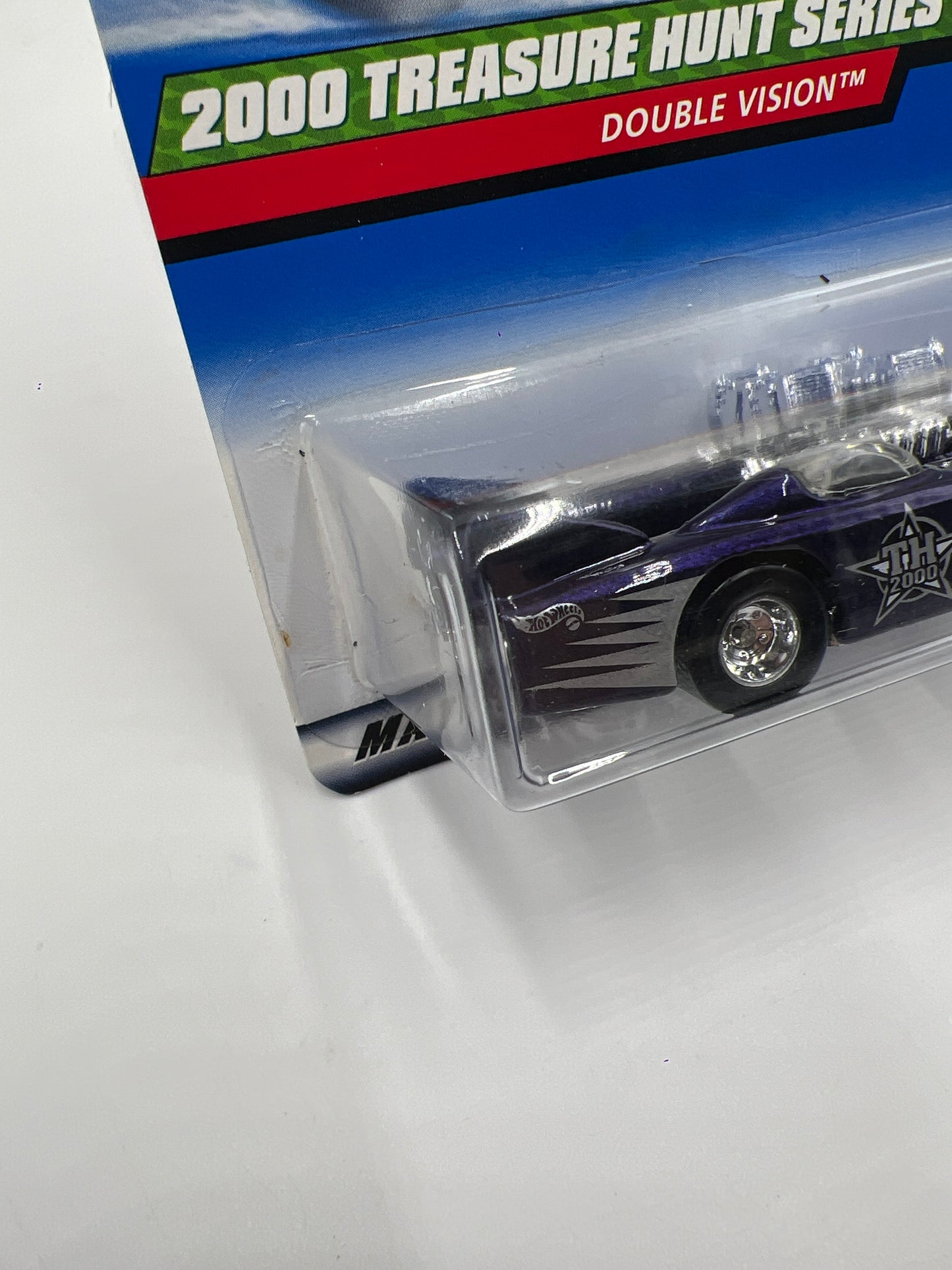 2000 Hot Wheels Treasure Hunt Real Riders #49 Double Vision Purple Bad J Hook 275E