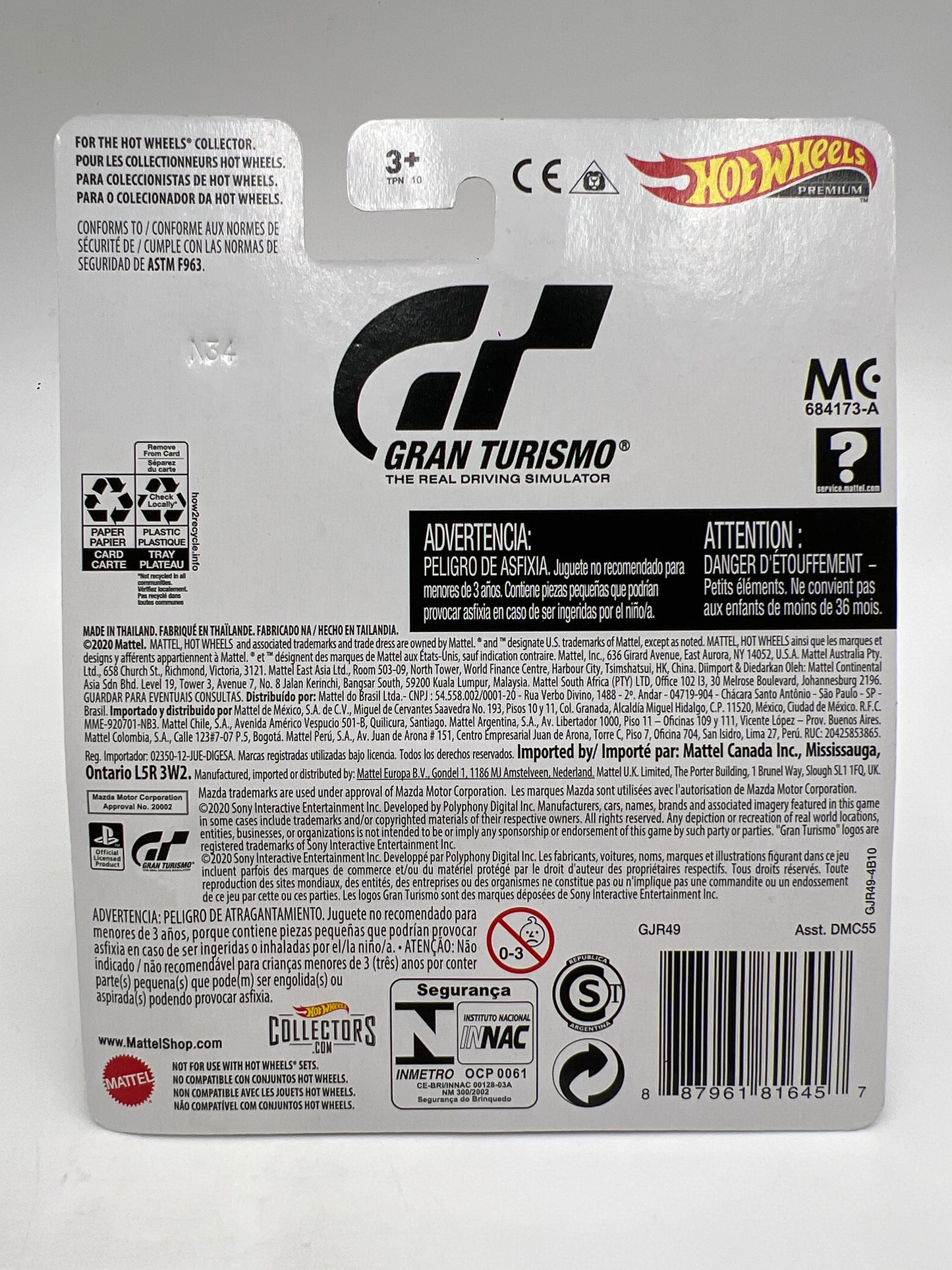 Hot Wheels Premium Gran Turismo Mazda 787B Black W/Protector