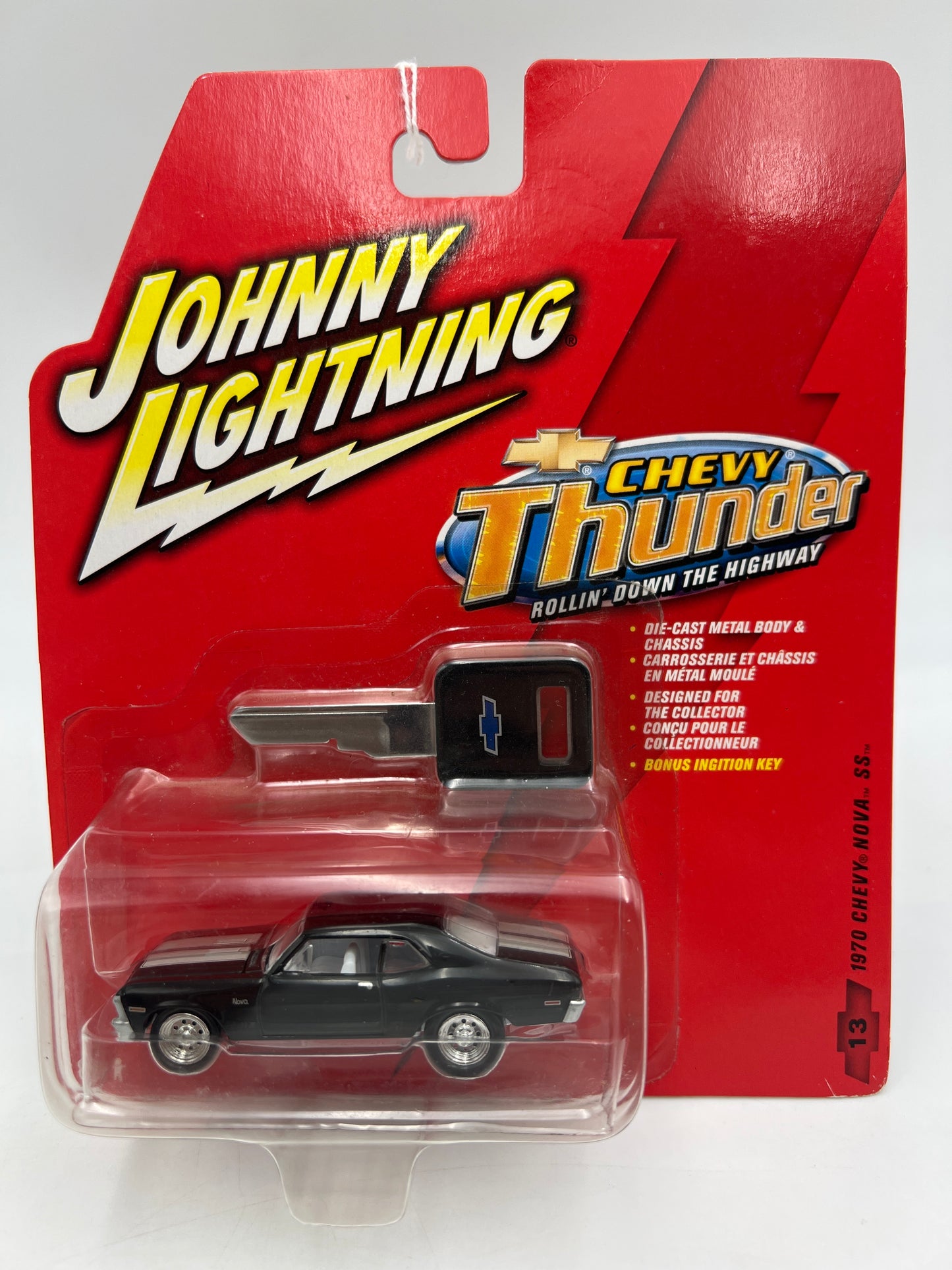 Johnny Lightning White Lightning CHASE Chevy Thunder #13 1970 Chevy Nova SS Black