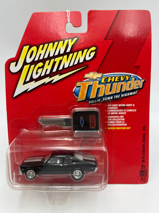 Johnny Lightning White Lightning CHASE Chevy Thunder #13 1970 Chevy Nova SS Black