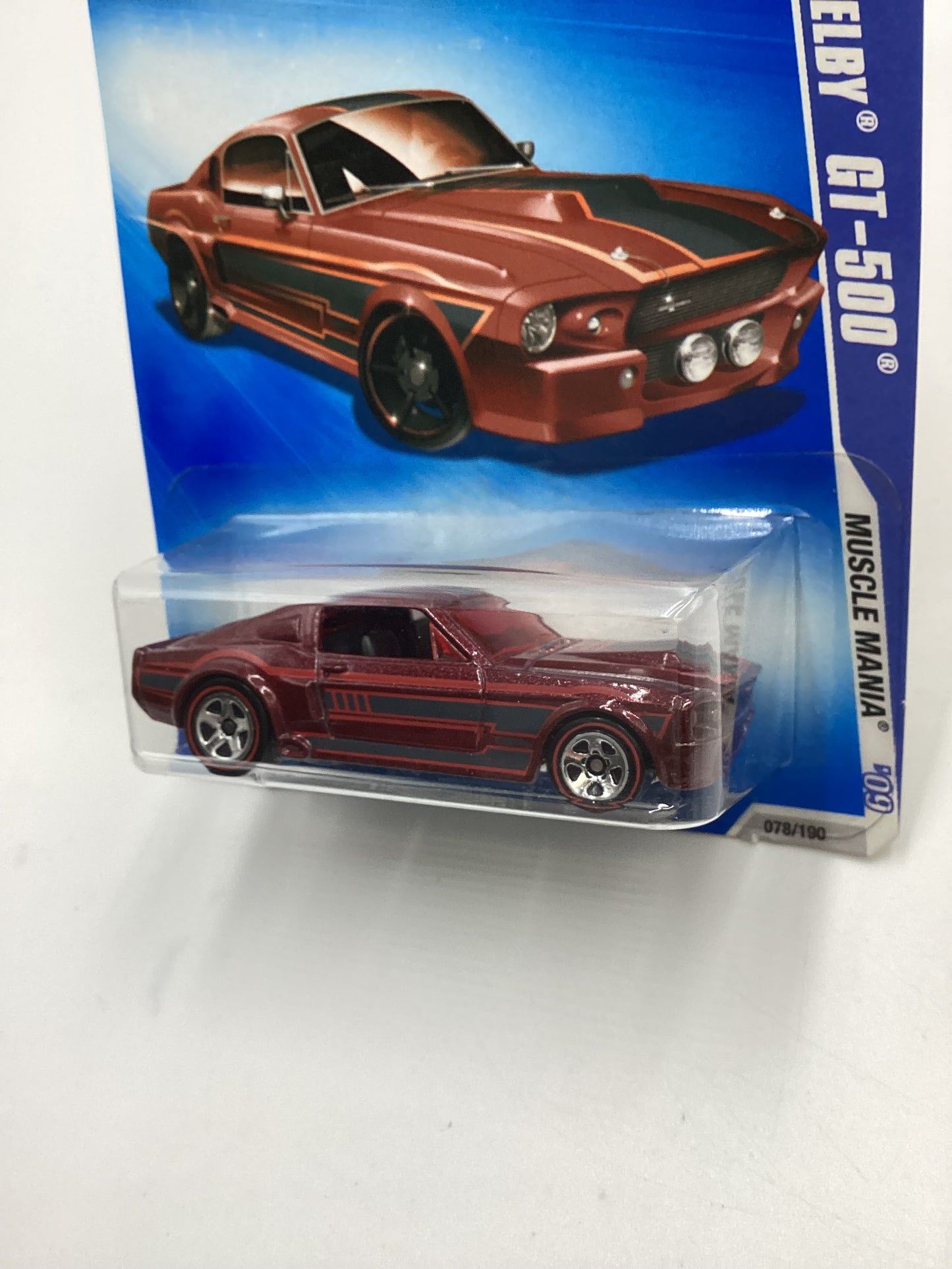 2009 Hot Wheels #078 67 Shelby GT-500 Red Walmart Exclusive 239B