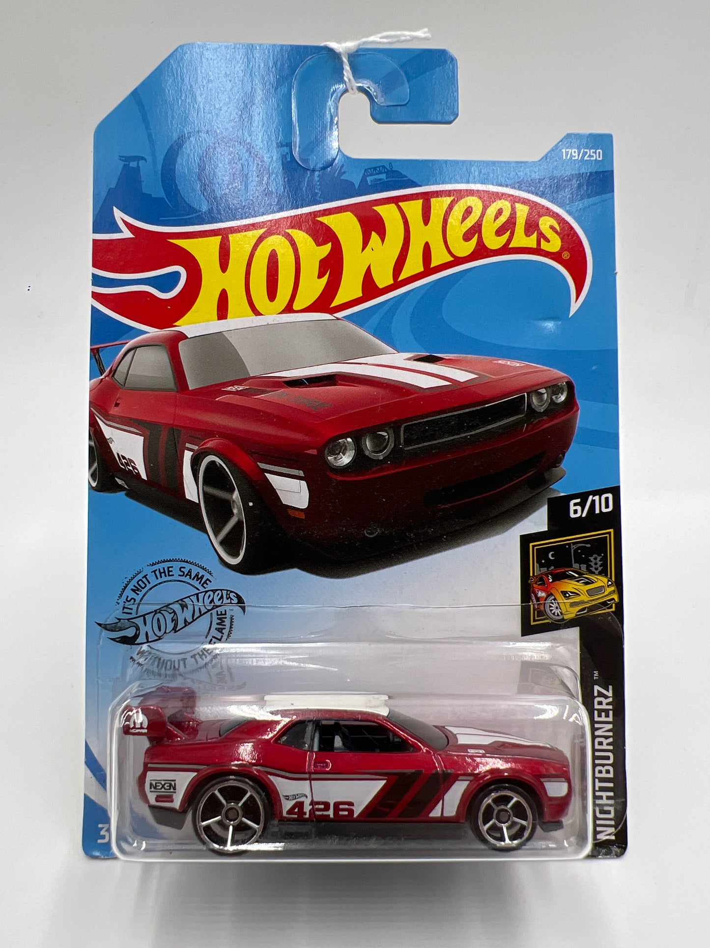 2019 Hot Wheels Nightburnerz #179 Dodge Challenger Drift Car Red 40C