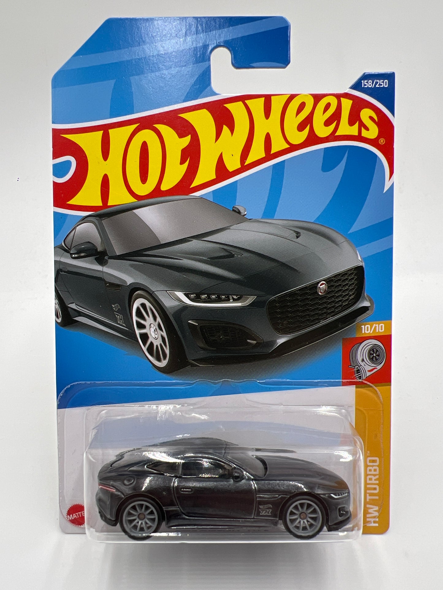 2022 Hot Wheels Super Treasure Hunt #158 2020 Jaguar F-Type Gray W/Protector
