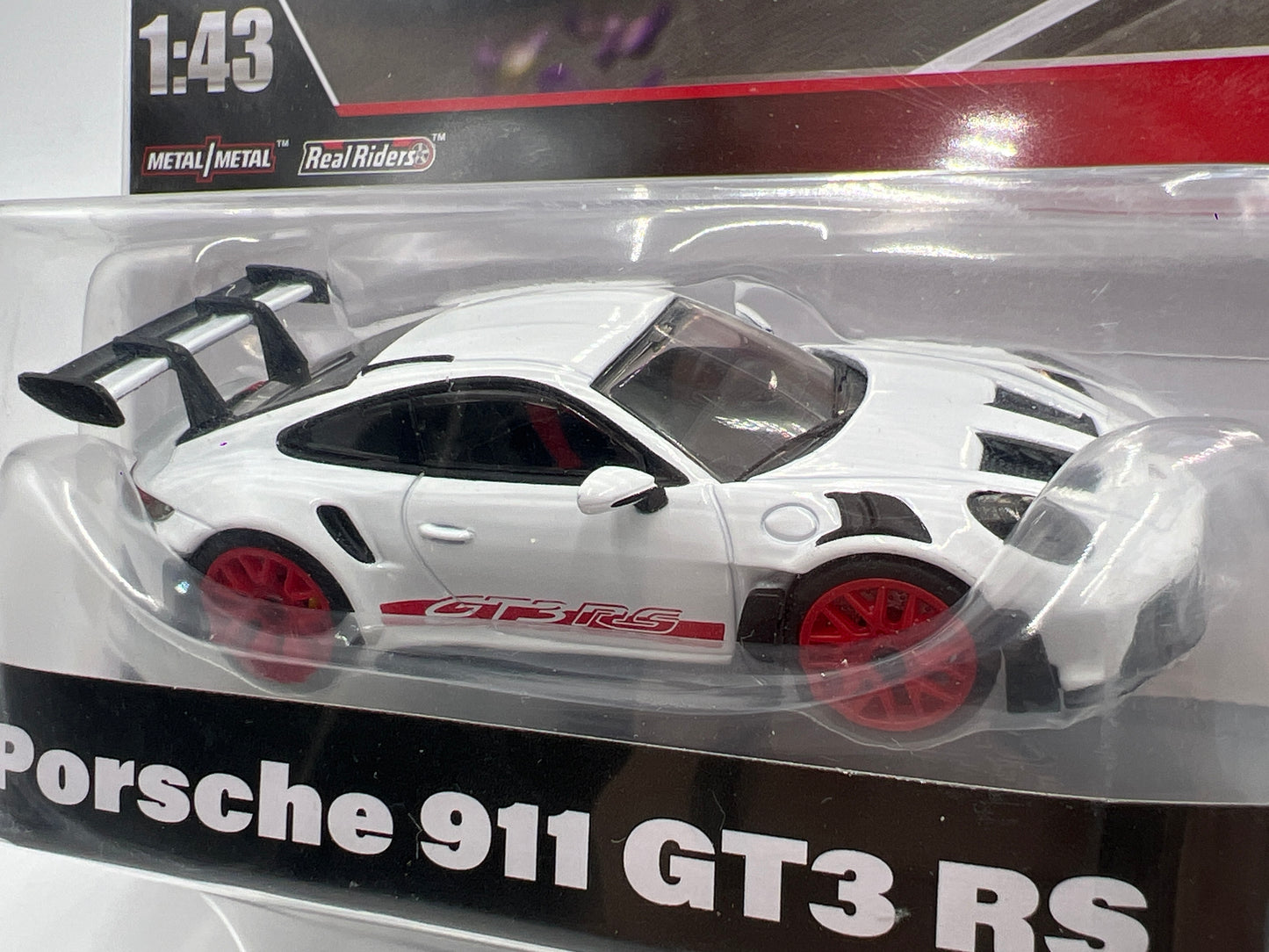 Hot Wheels Premium 1:43 Scale #8 Porsche 911 GT3 RS White/Red