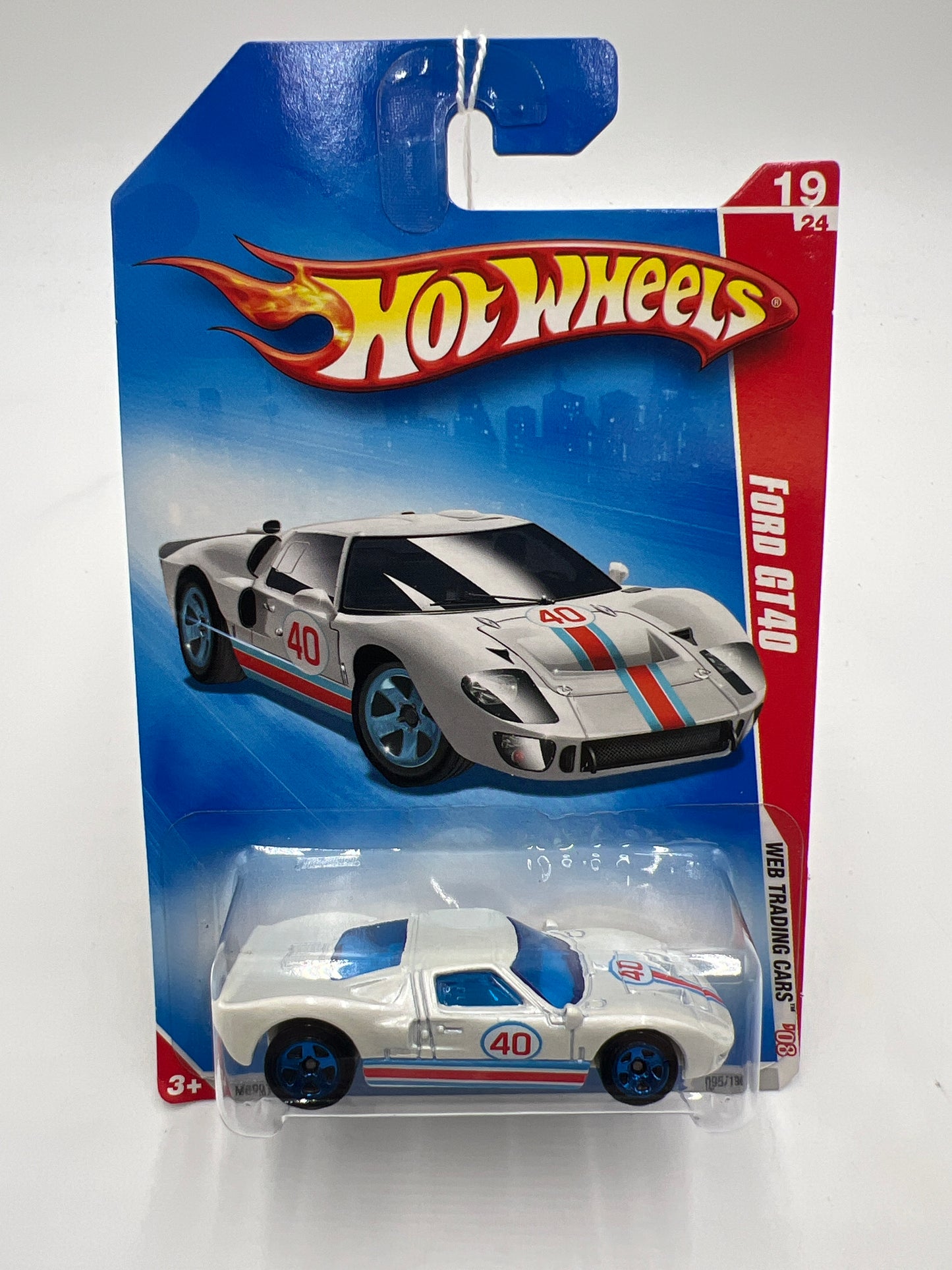 2008 Hot Wheels Web Trading Cars #95 Ford GT40 White 25E