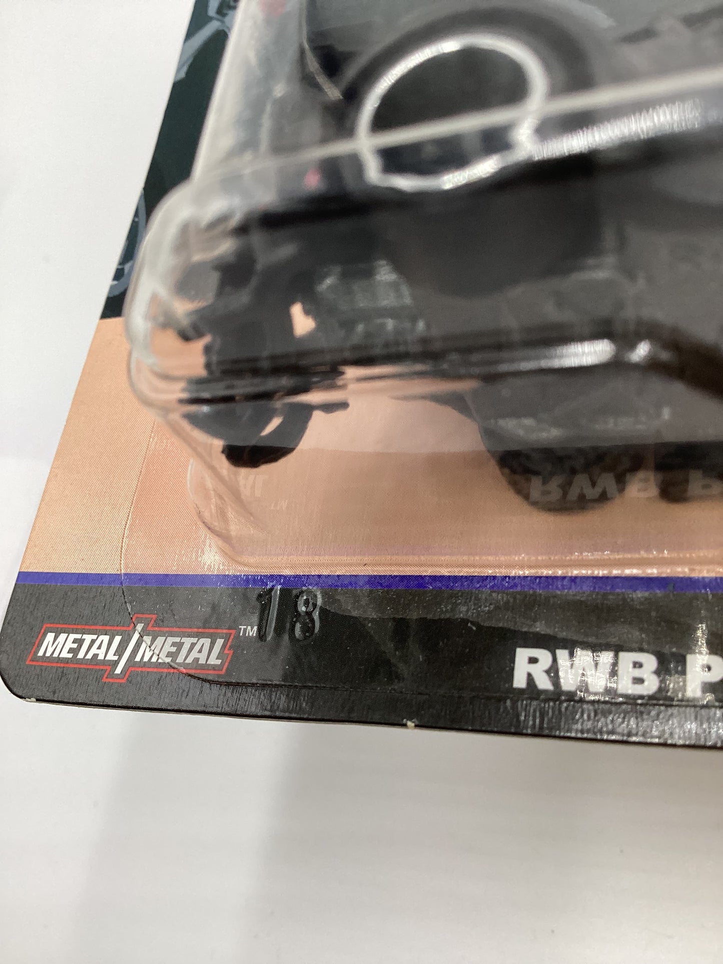 2018 Hot Wheels Premium Silhouettes #4 RWB Porsche 930 Matte Black *Exhaust Error* with protector