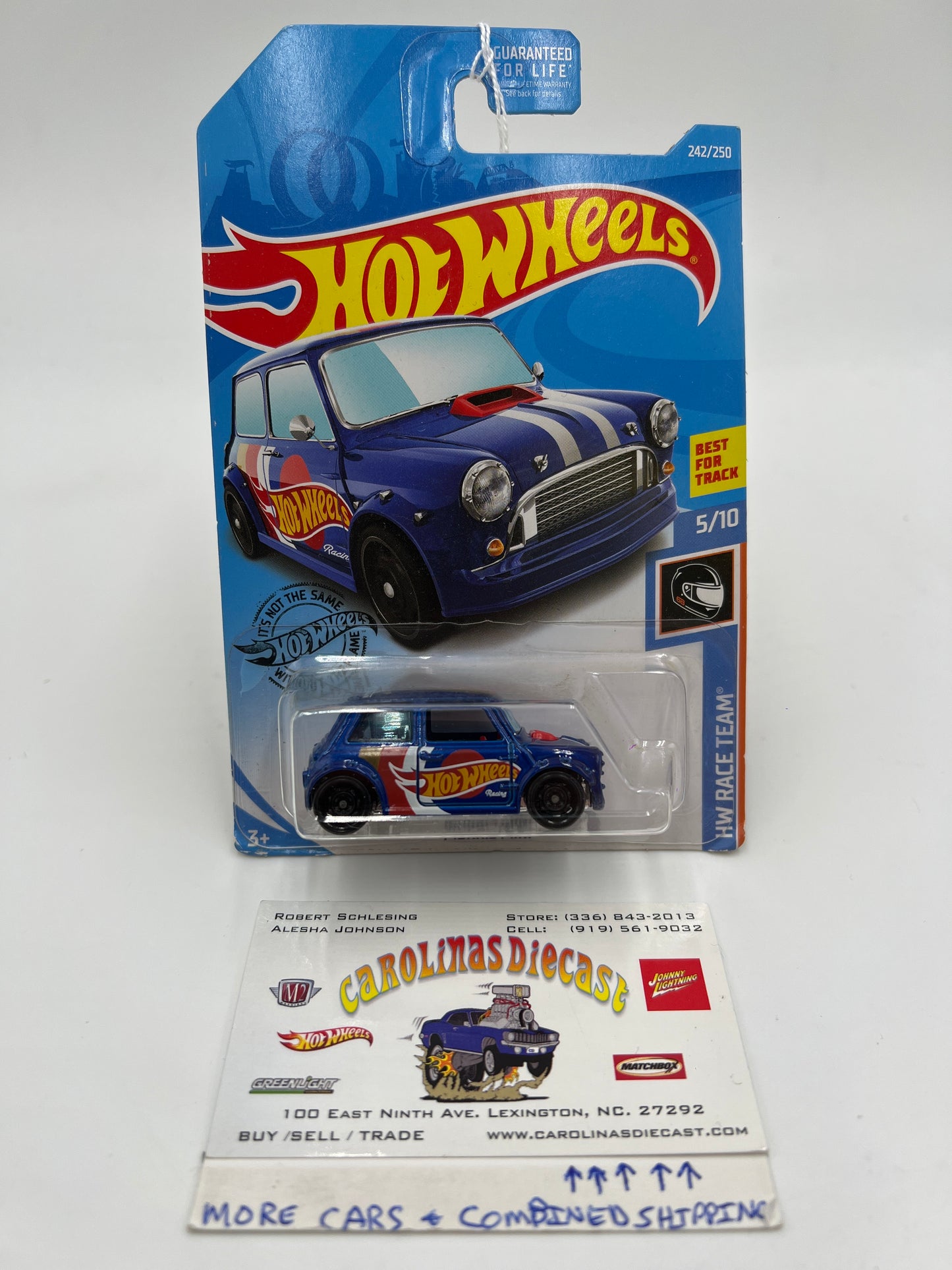 2019 Hot Wheels HW Race Team #242 Morris Mini Blue 66i