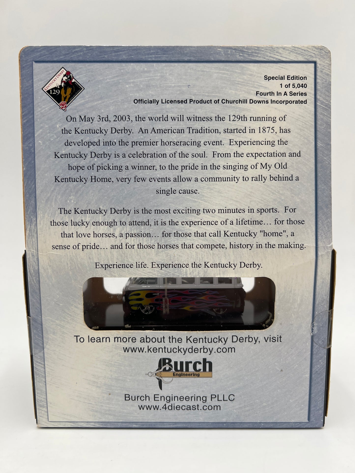 Hot Wheels 100% Black Box Kentucky Derby VW Microbus Black/White