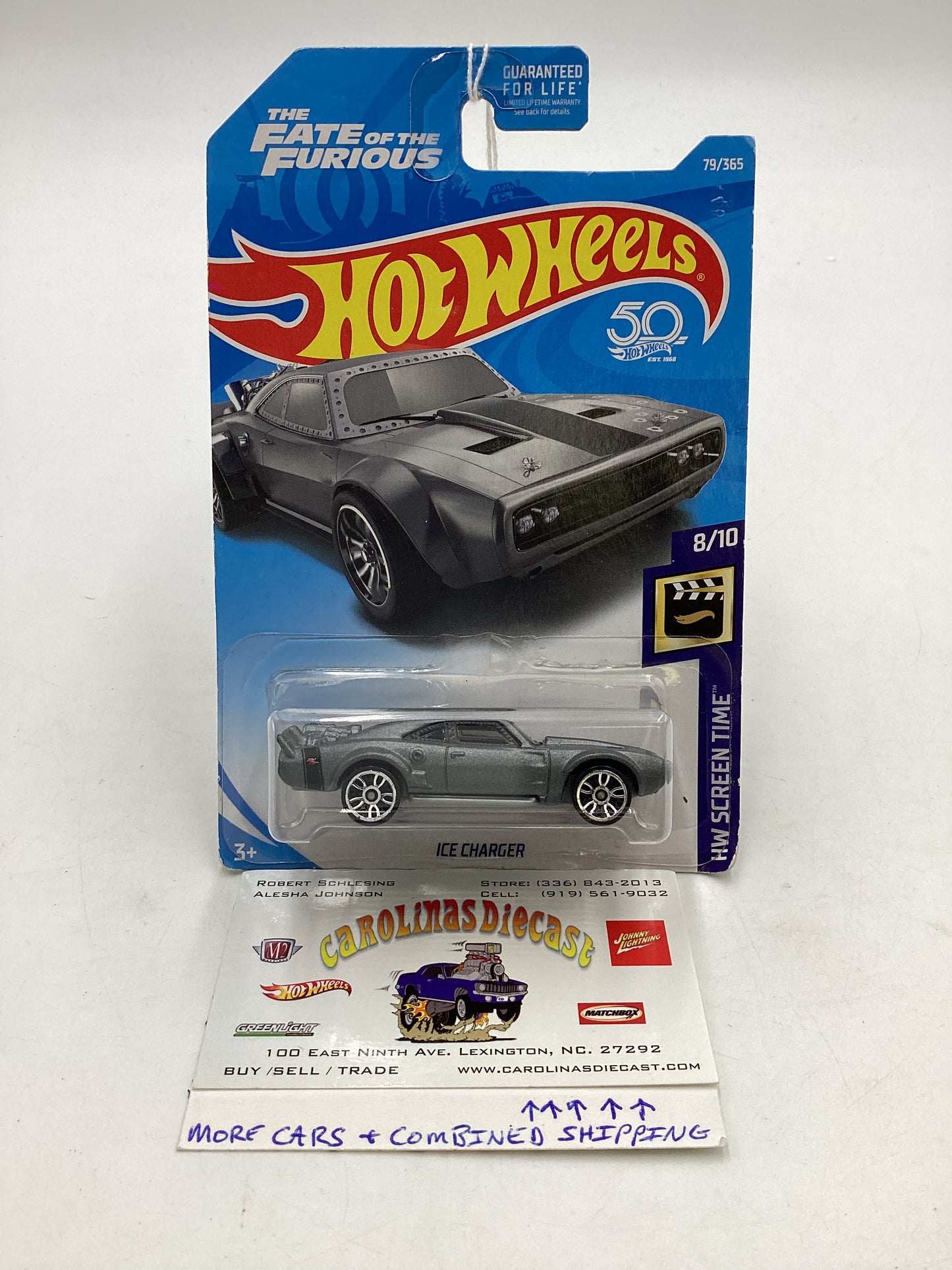 2018 HW Screen time Hot Wheels #79 Ice Charger Fate of the Furious 70F