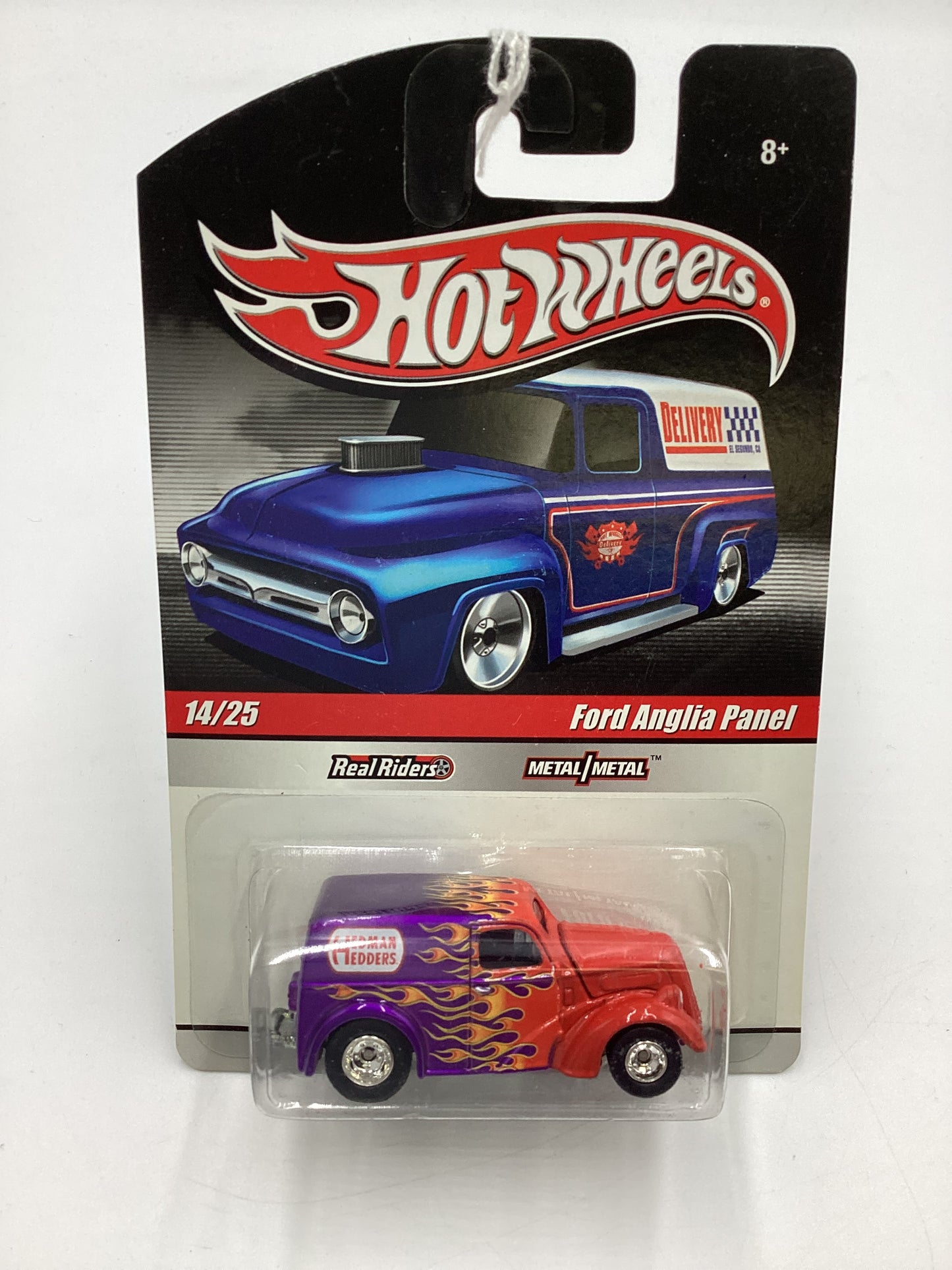 2010 Hot Wheels Premium Delivery Slick Rides #14 Ford Anglia Panel Purple/ Orange 245M