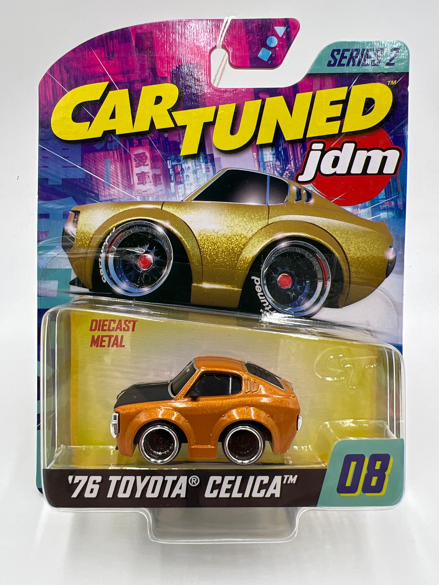 2025 MGA Car Tuned JDM Series 2 #8 76 Toyota Celica Orange 178Q