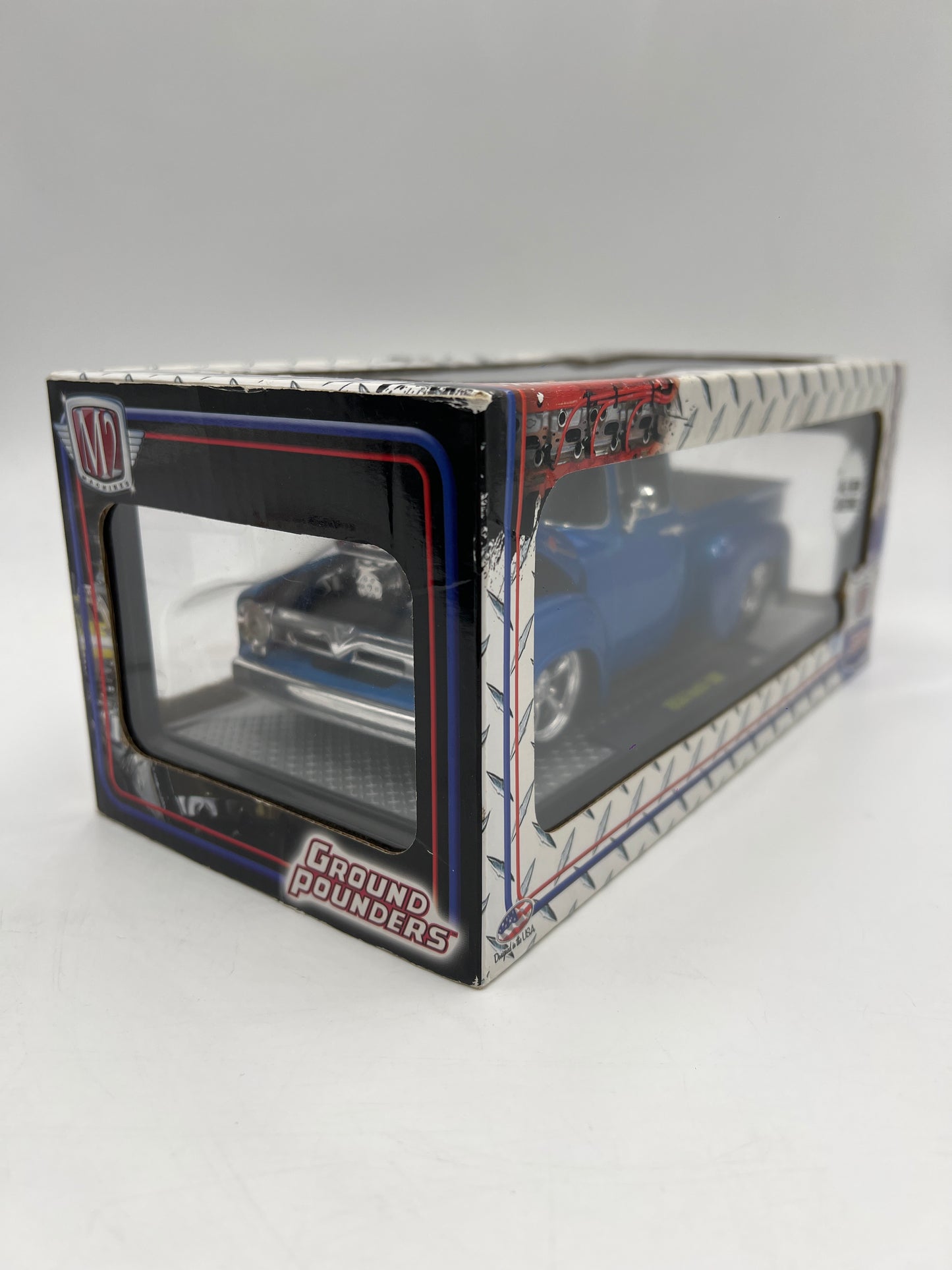 M2 Machines 1/24 Ground Pounders 1956 Ford F-100 Blue 11-05