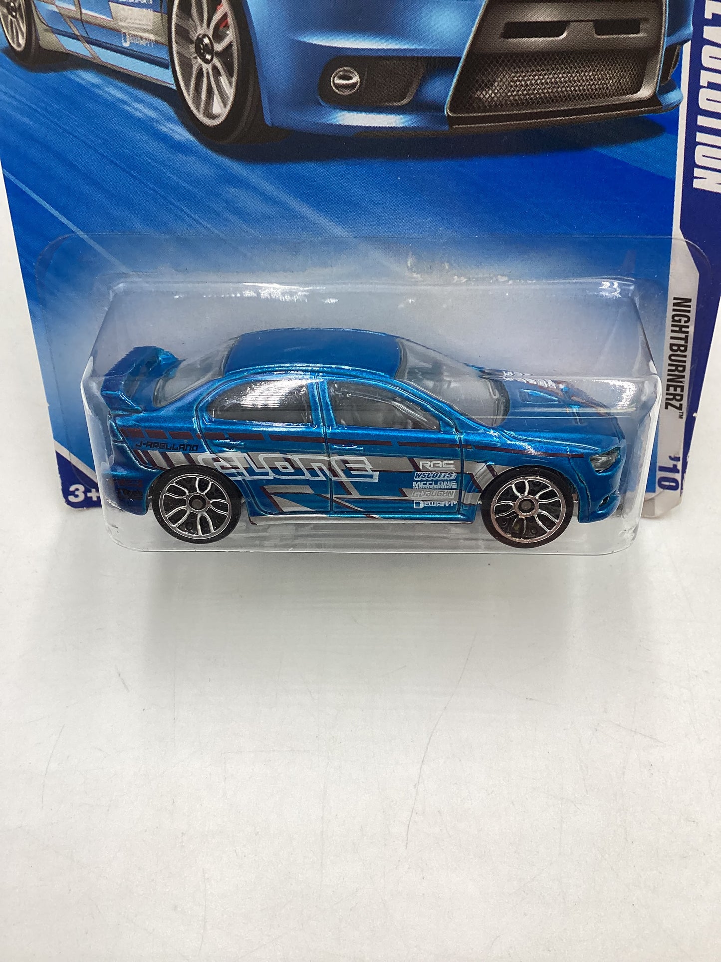 2010 Hot Wheels #091 Blue 2008 Lancer Evolution 91D