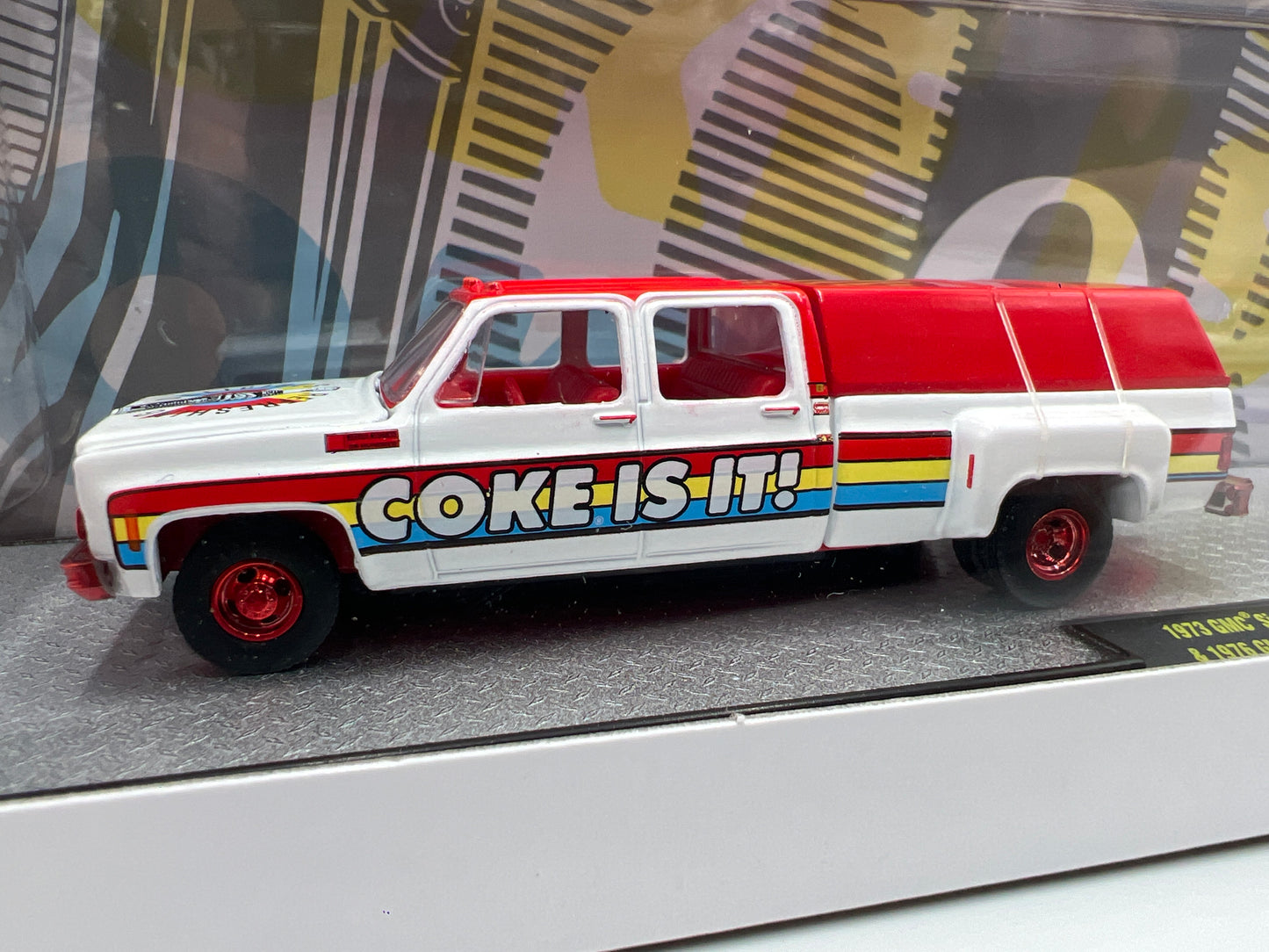 2025 M2 Machines Auto Haulers CHASE Coca Cola 1973 GMC Sierra 3500 & 1976 GMC Sierra Grande TW37