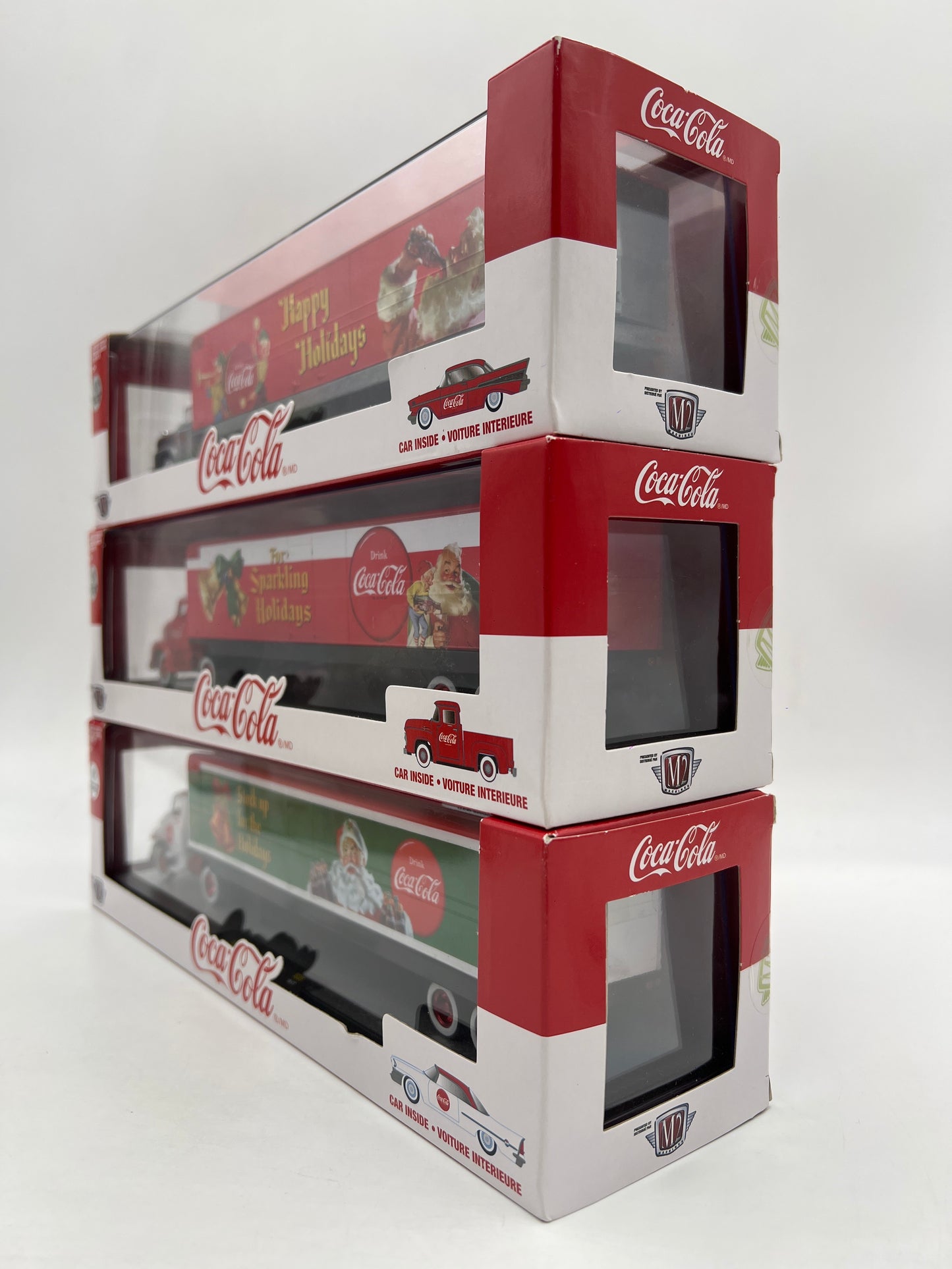 M2 Machines Auto Haulers RAW CHASE & CHASE Full Lot Of 3 Coca Cola Ford/Dodge/Chevrolet SC01