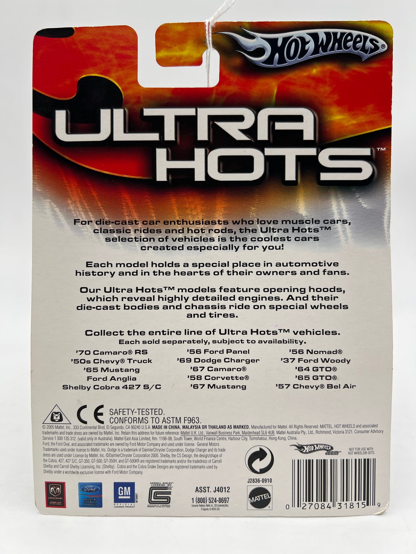 2006 Hot Wheels Premium Ultra Hots 67 Camaro Yellow 245L