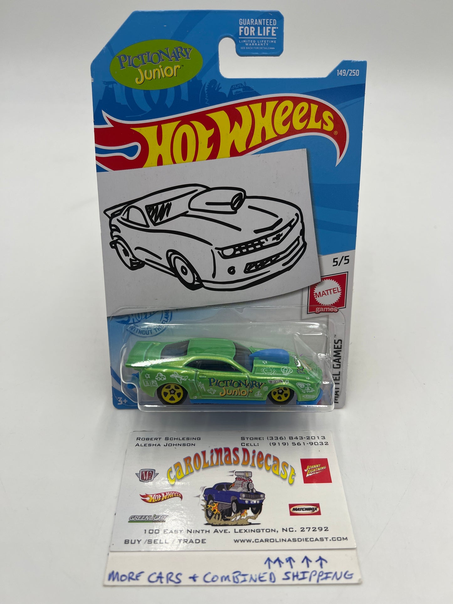 Hot Wheels #149 Kroger Exclusive 10 Pro Stock Camaro Rare Pictionary Sketch Card