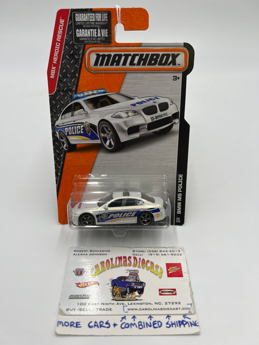 Matchbox MBX Heroic Rescue #68 BMW M5 Police White 206B