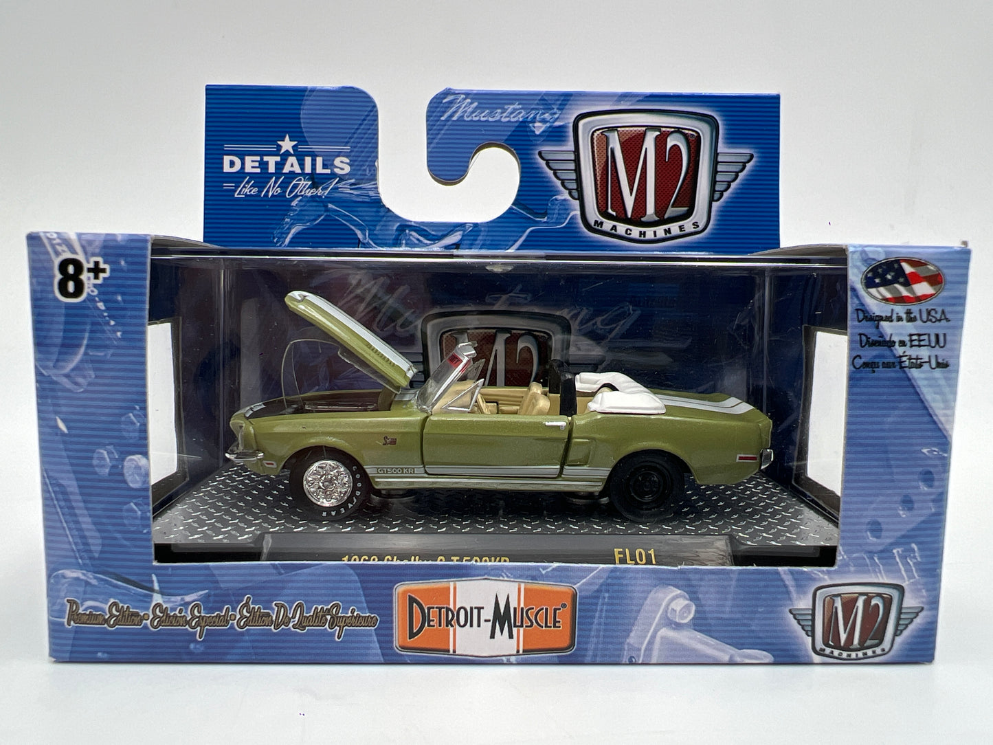 M2 Machines FL01 Fun Lines Exclusive 1/2400 1968 Shelby GT500KR Green