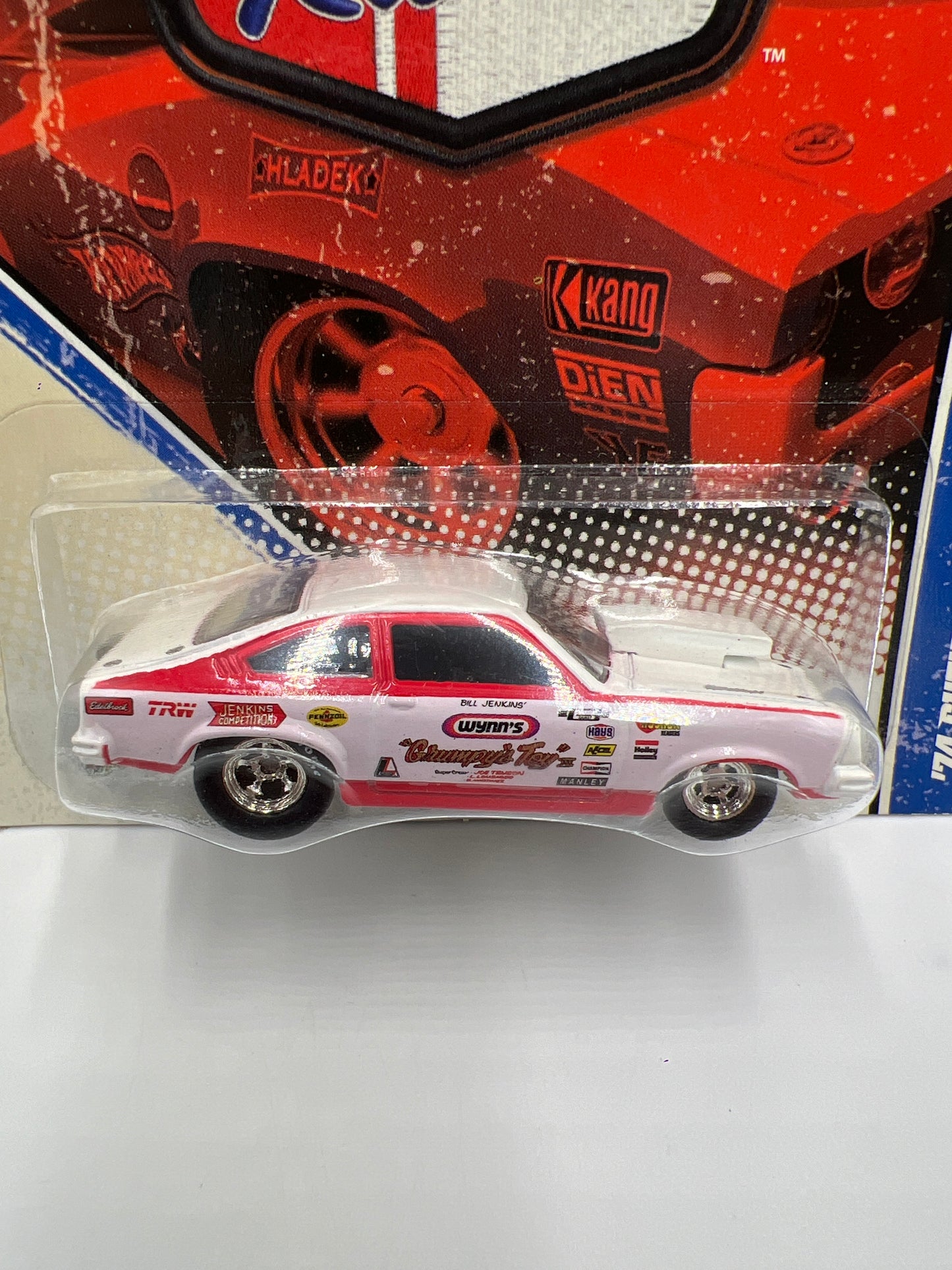 Hot Wheels Premium Vintage Racing #12 74 Chevy Vega Pro Stock Grumpys Toy Red/White W/Protector #1