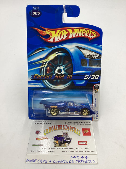 2006 Hot Wheels First Editions #005 Ferrari 512 M Blue 101H