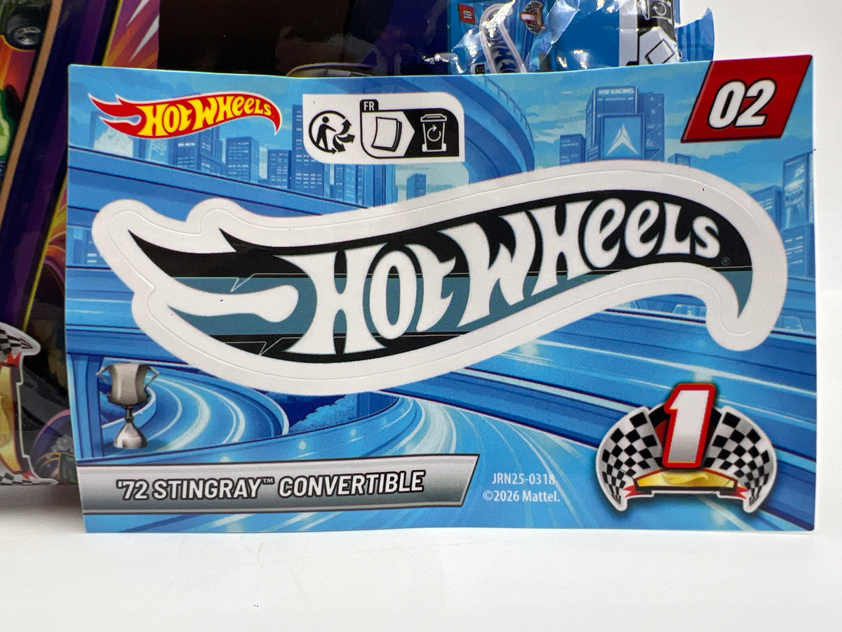 2027 Hot Wheels Mystery Models Series 1 #2 CHASE 72 Corvette Stingray Convertible Black