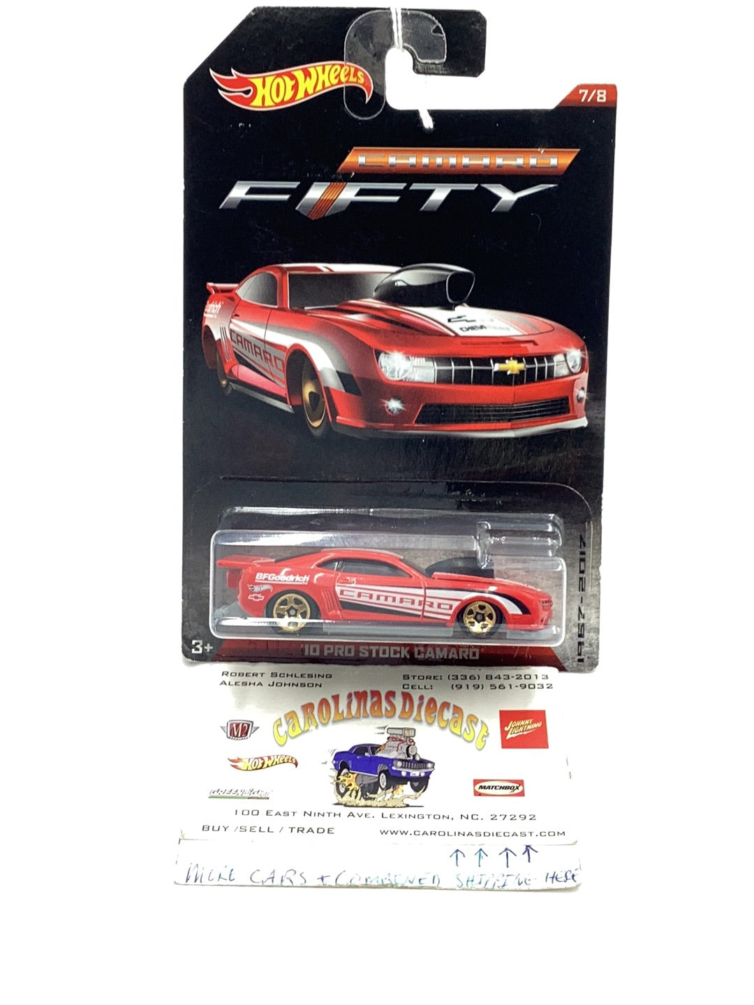 Hot wheels Camaro fifty series 10 pro stock Camaro 155F