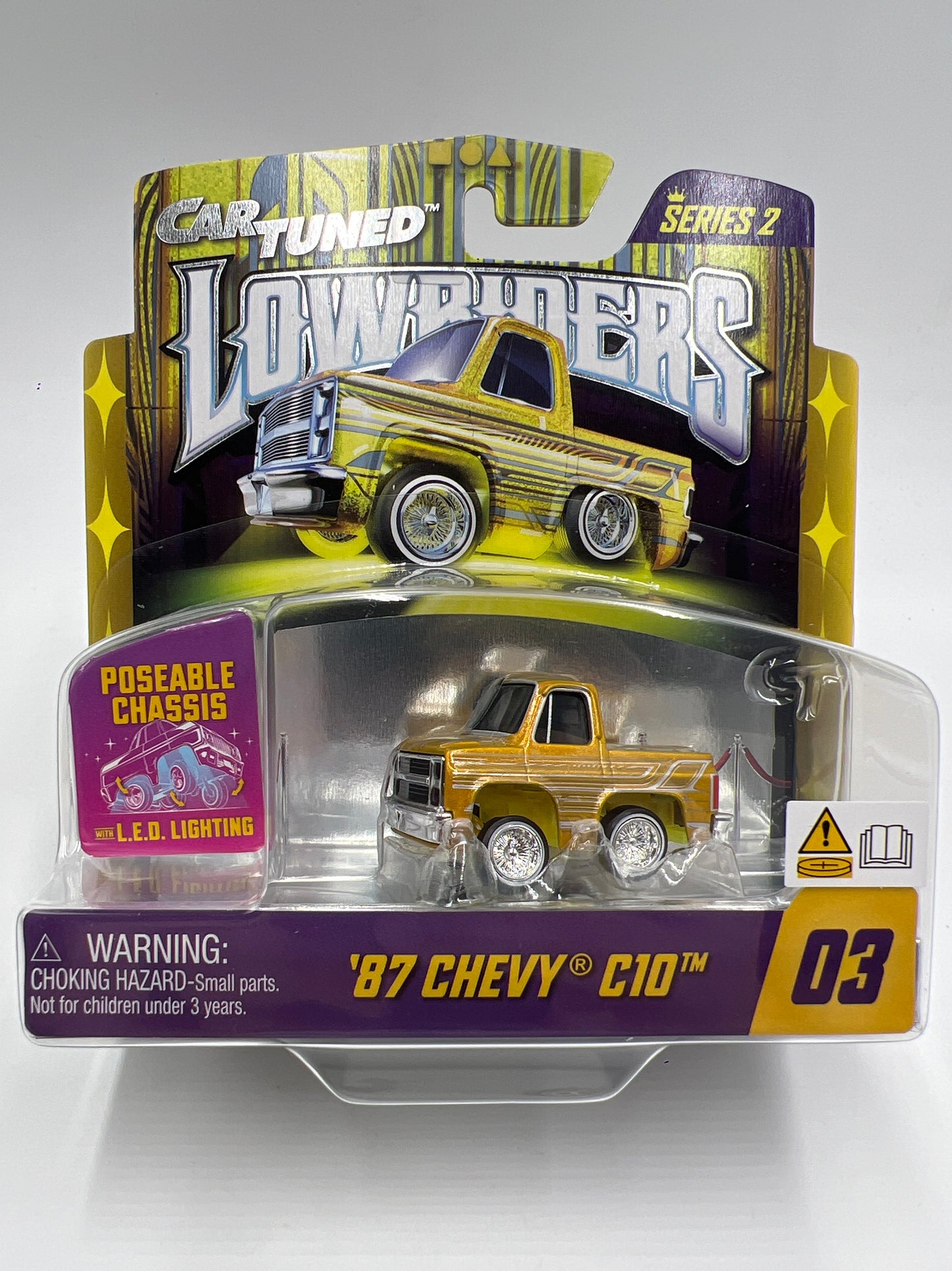 MGA Car Tuned Series 2 Show Glow Lowriders #3 87 Chevy C10