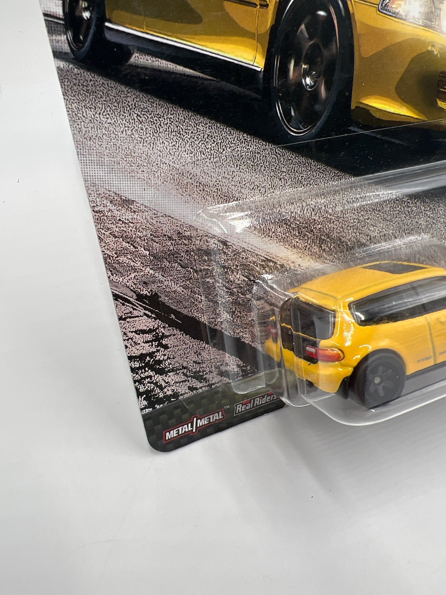 Hot Wheels Premium Fast & Furious Fast Tuners #4 Honda Civic EG Yellow W/Protector Cracked Blister