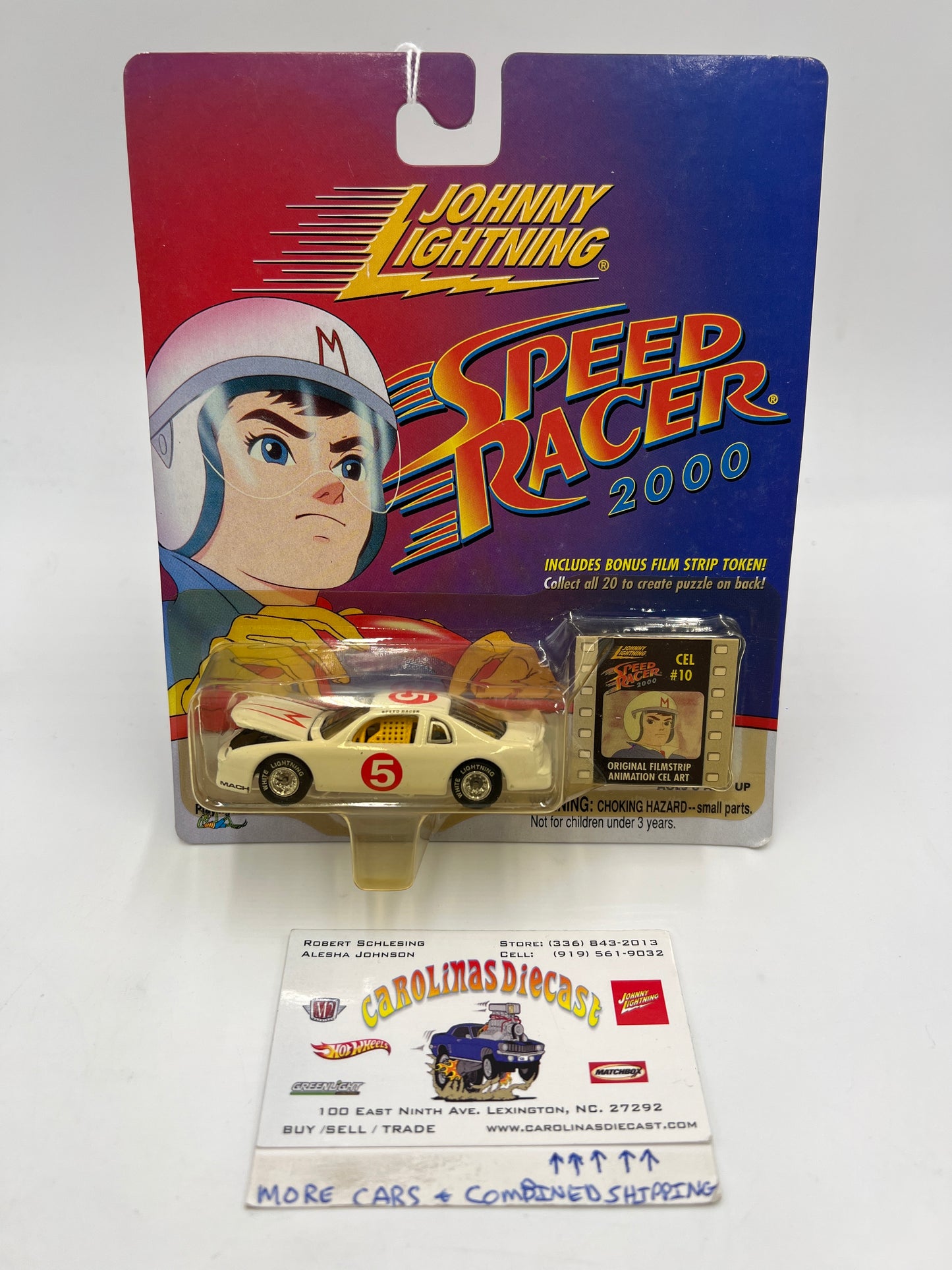 Johnny Lightning White Lightning Chase Speed Racer 2000 CEL #10 Mach 5 Stock Car White