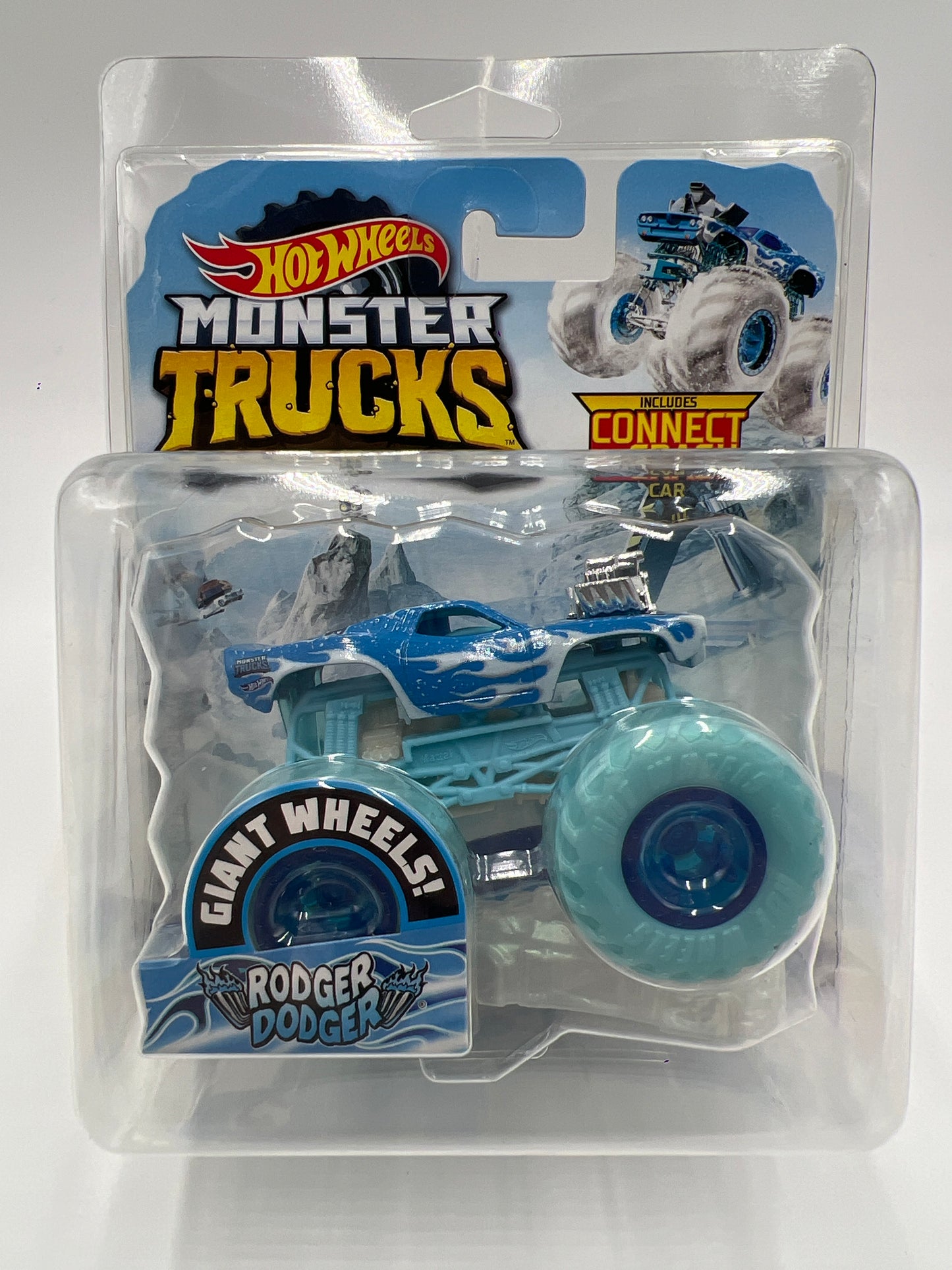 Hot Wheels Monster Trucks Blizzard Bashers Rodger Dodger W/Protector VHTF