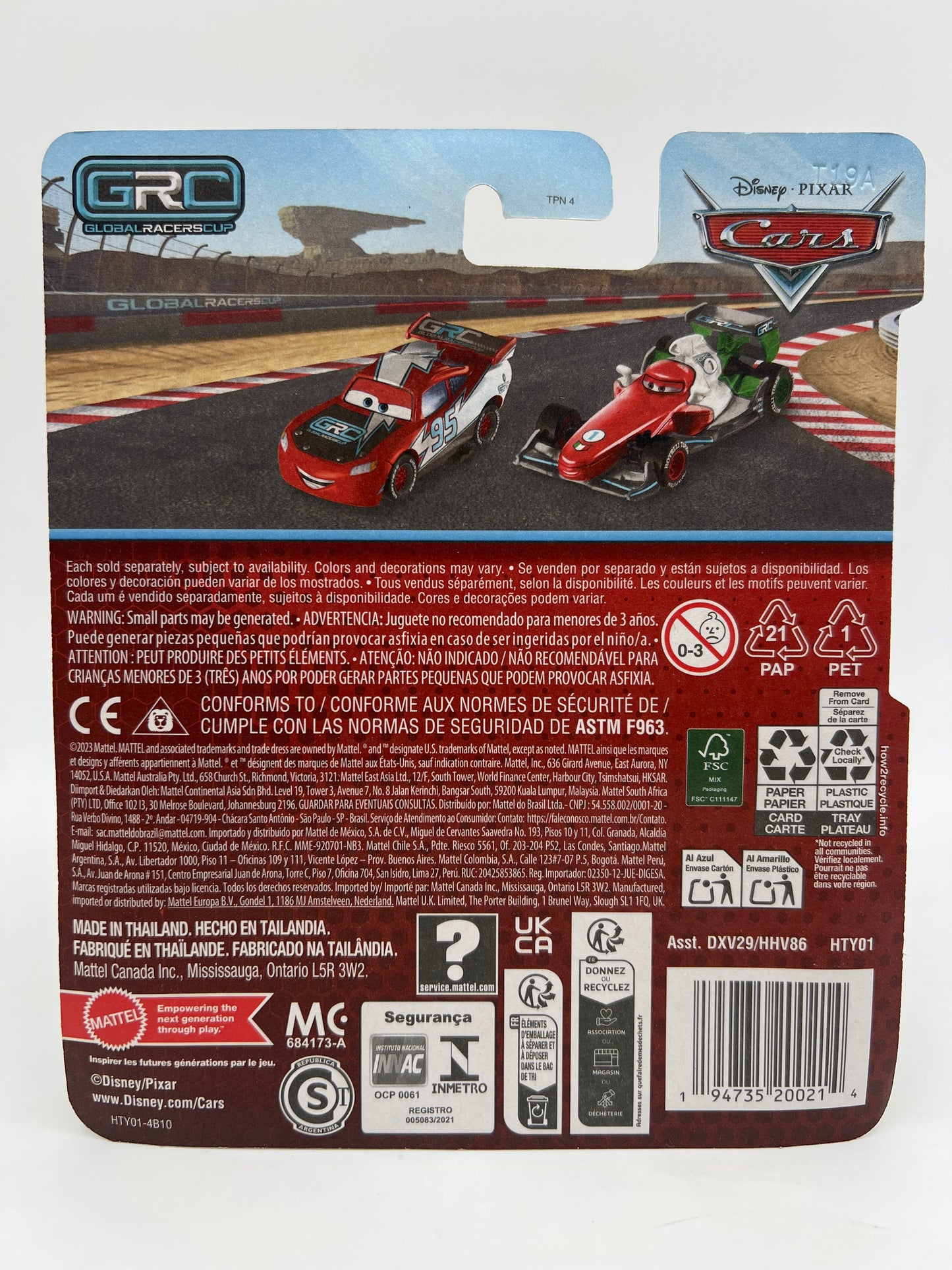 Disney Pixar Cars GRC Global Ravers Cup #1 Francesco Bernoulli 139E