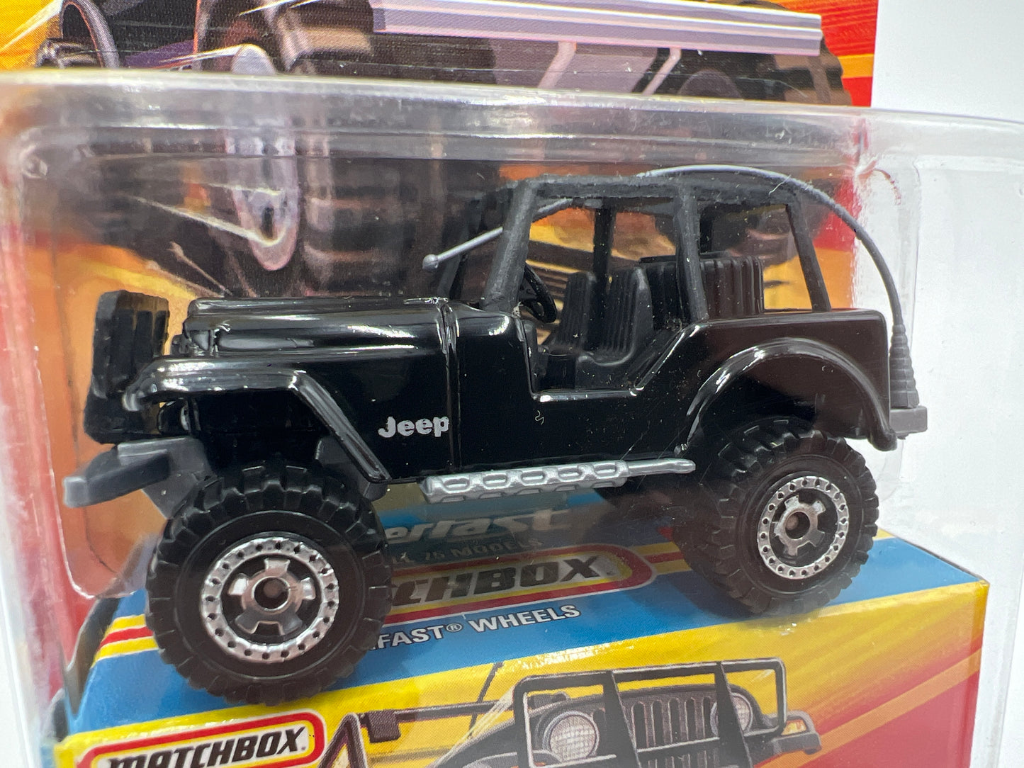 Matchbox Superfast #57 Jeep Wrangler 4x4 Black 172C