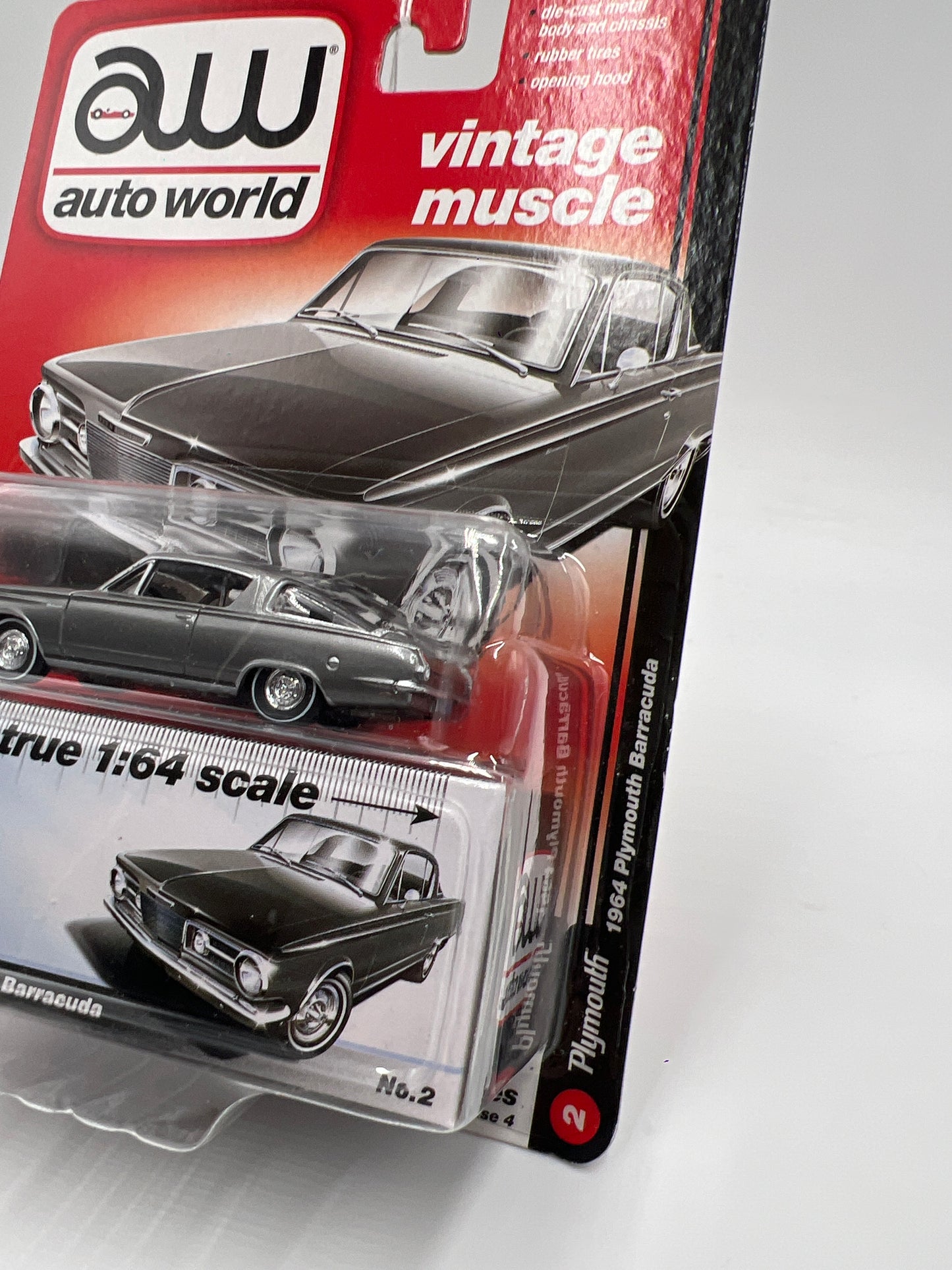 Auto World Vintage Muscle Release 4 #2 1964 Plymouth Barracuda Silver 185A