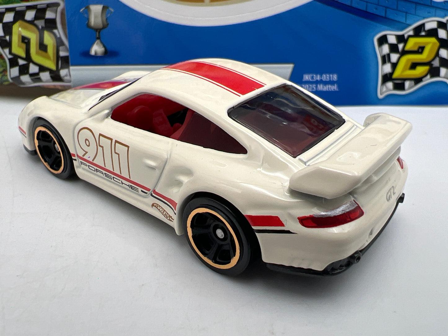 2026 Hot Wheels Mystery Models Series 2 #3 CHASE Porsche 911 GT2 White
