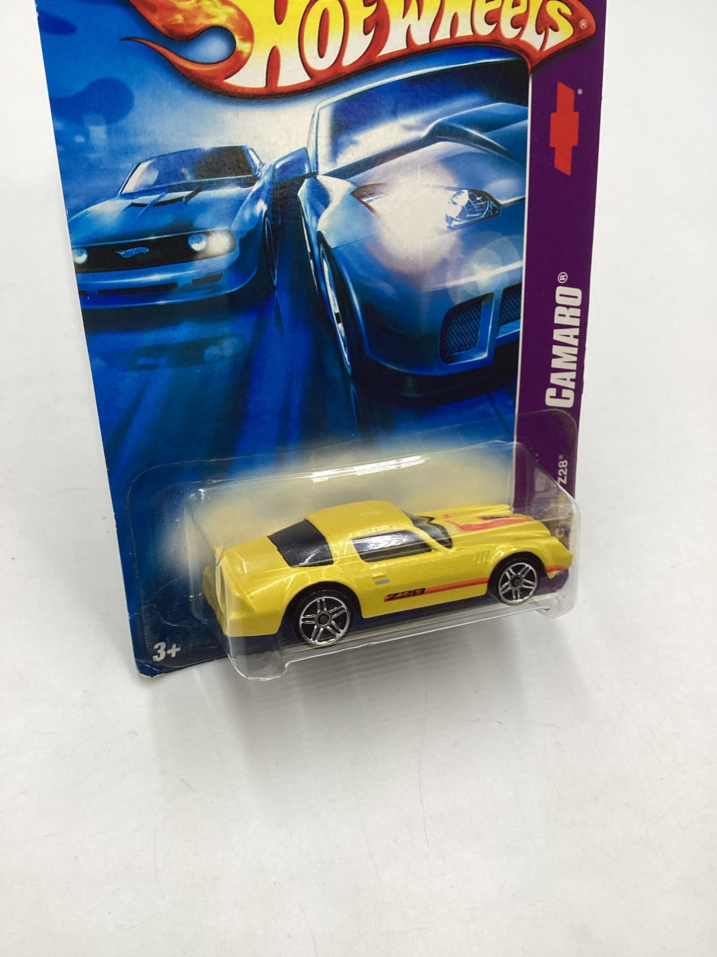 2007 Hot Wheels #044 Yellow Camaro Z28 3B