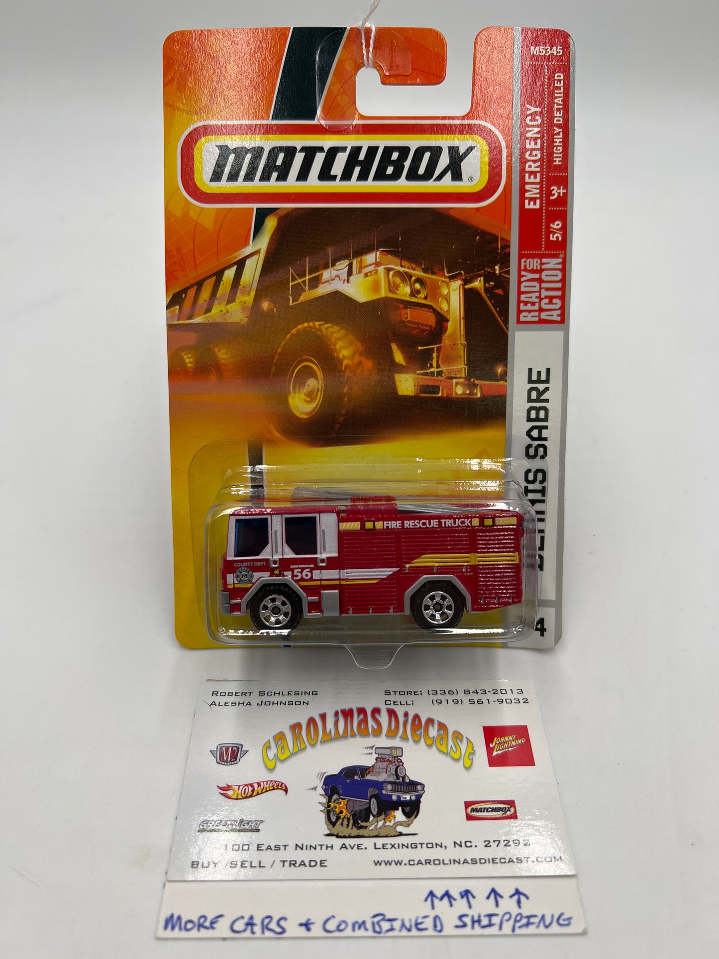 Matchbox Emergency Dennis Sabre Fire Truck Red #74