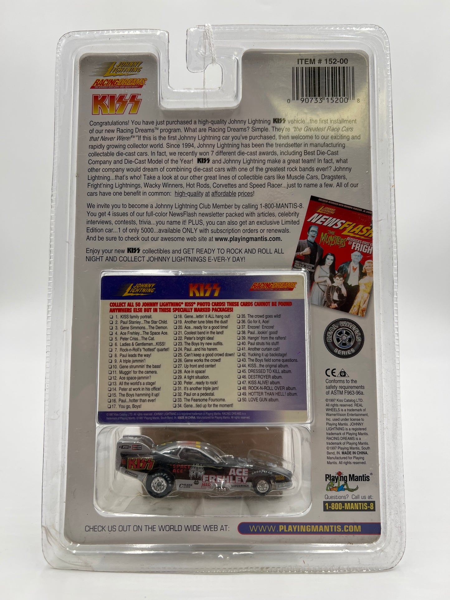 Johnny Lightning Racing Dreams KISS #17 Ace Frehley Funny Car Black 223H