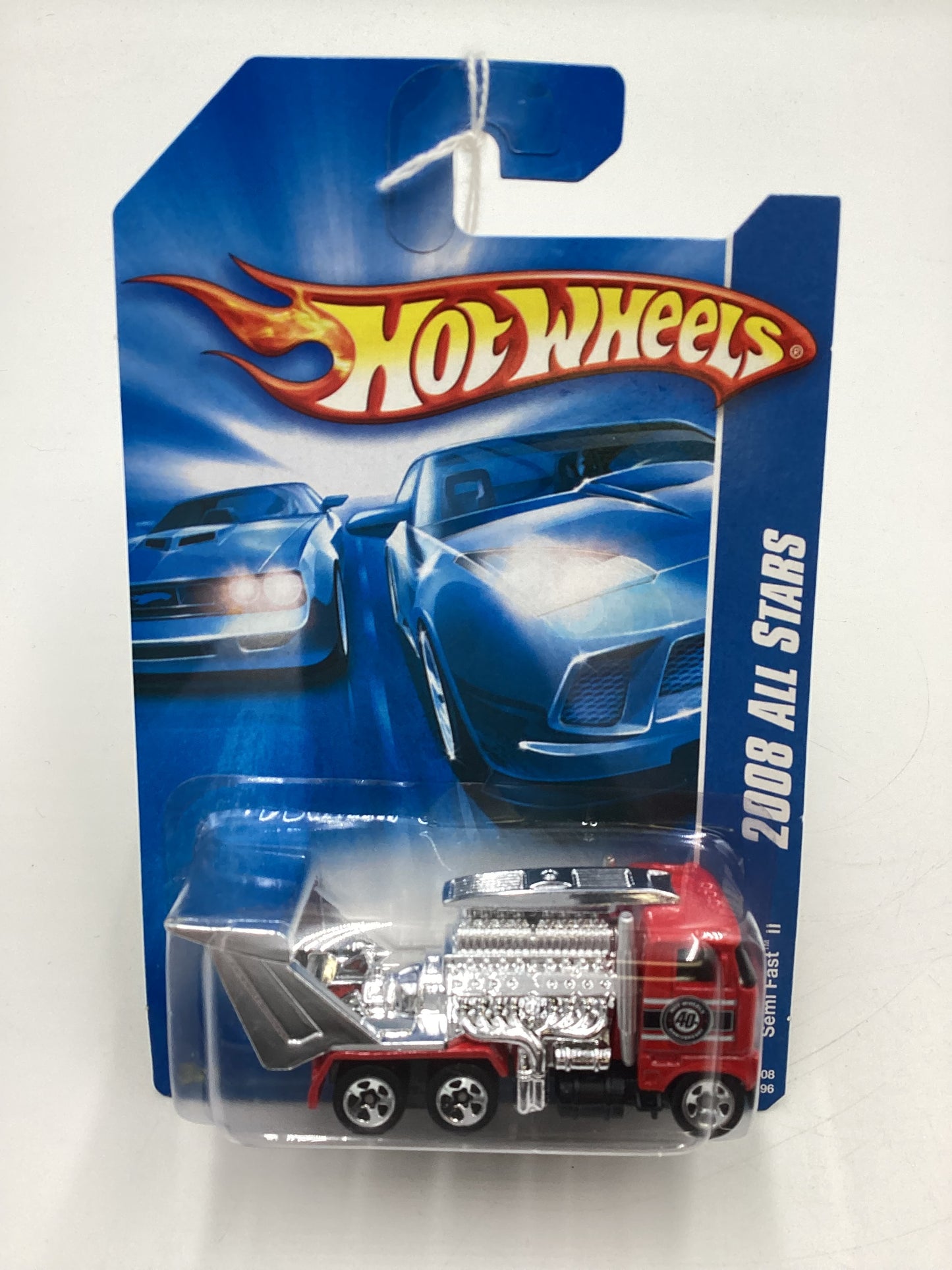 2008 Hot Wheels All Stars #55 Semi Fast II Red Small Wheel Variation EE4