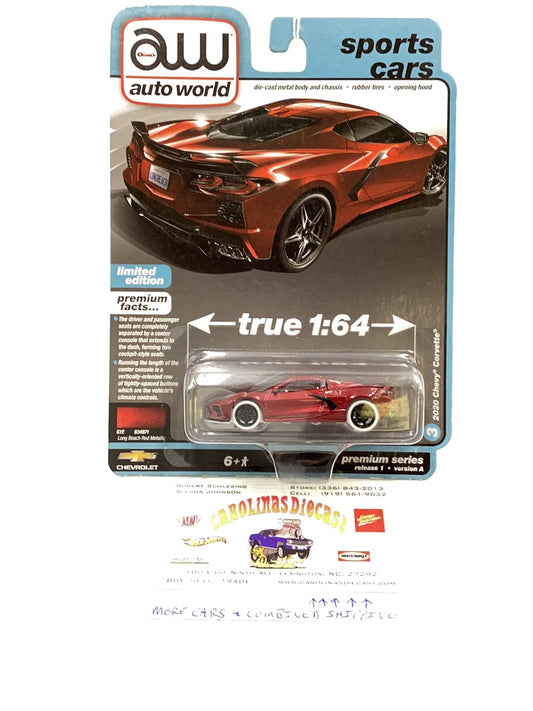 Auto world Sports Cars 2020 Chevy Corvette ultra red chase